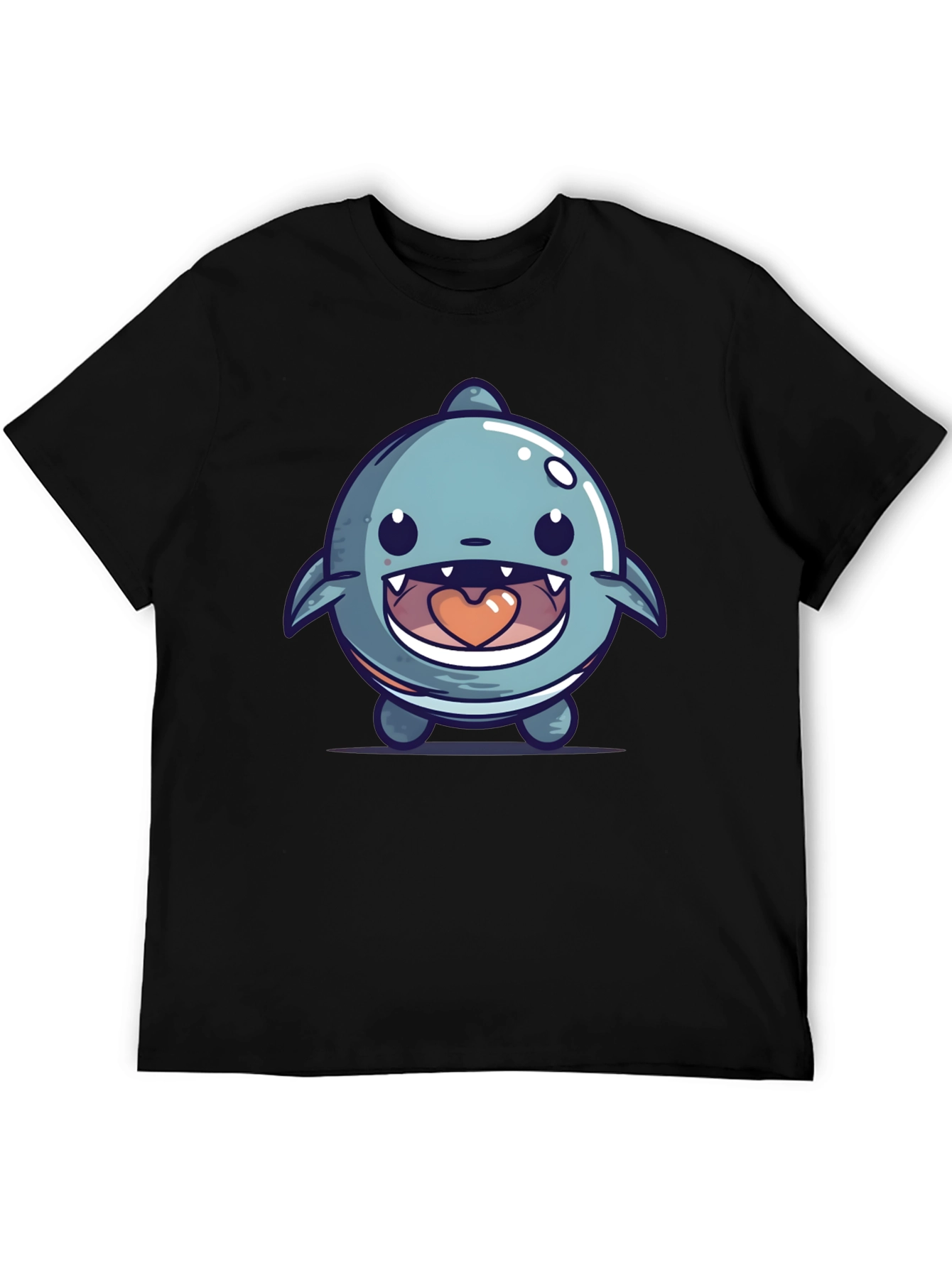 Cute Cartoon Shark Graphic T-Shirt