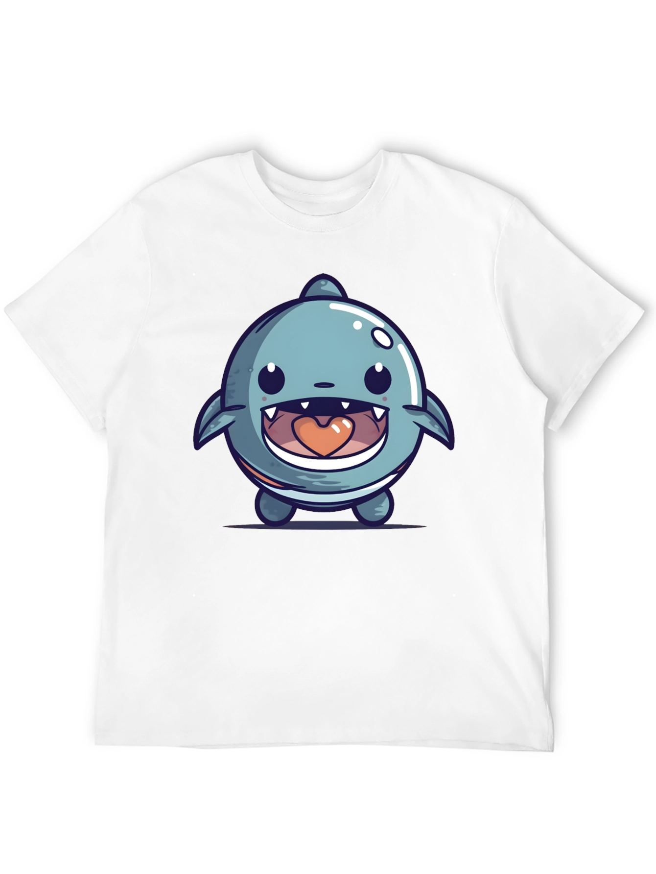 Cute Cartoon Shark Graphic T-Shirt