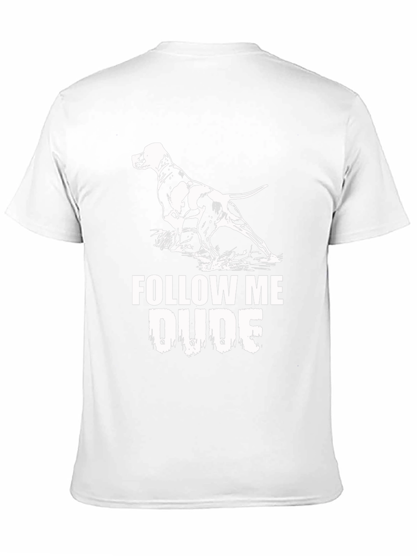 Follow Me Dude Dog Graphic Black T-Shirt