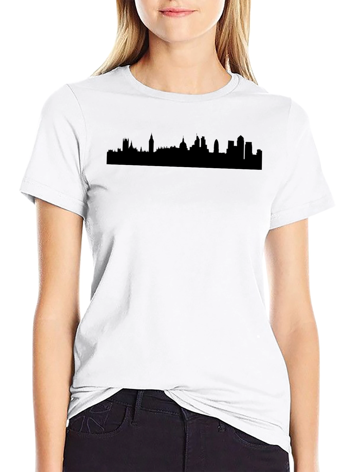 Skyline Silhouette Black T-Shirt