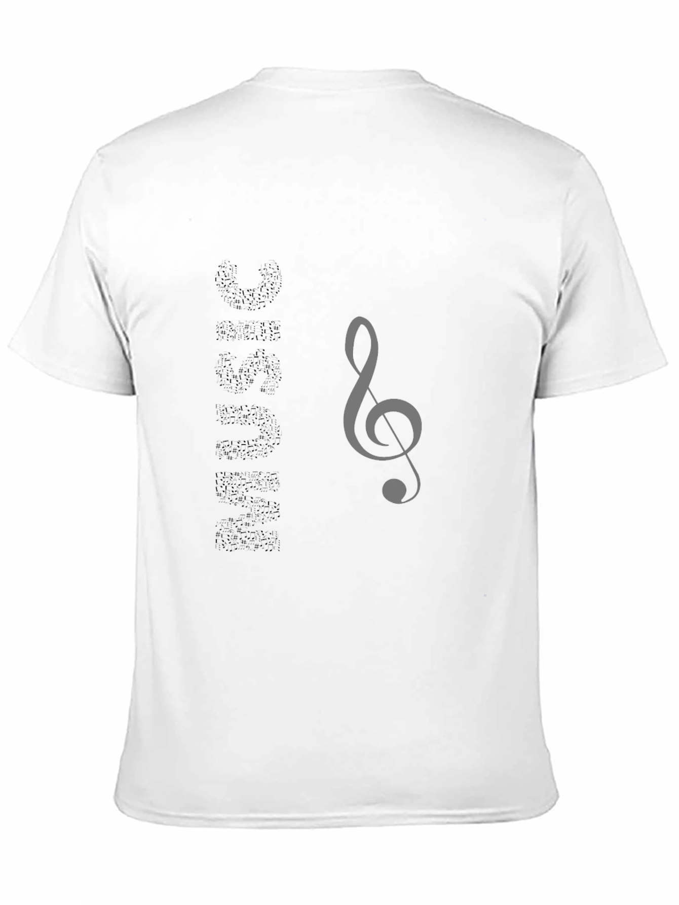Music Treble Clef Graphic T-Shirt - Black