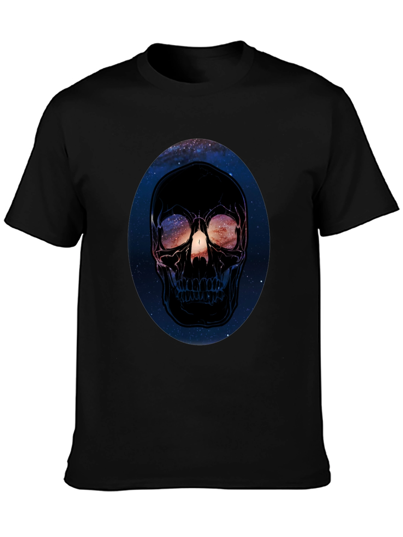 Cosmic Skull Graphic Black T-Shirt