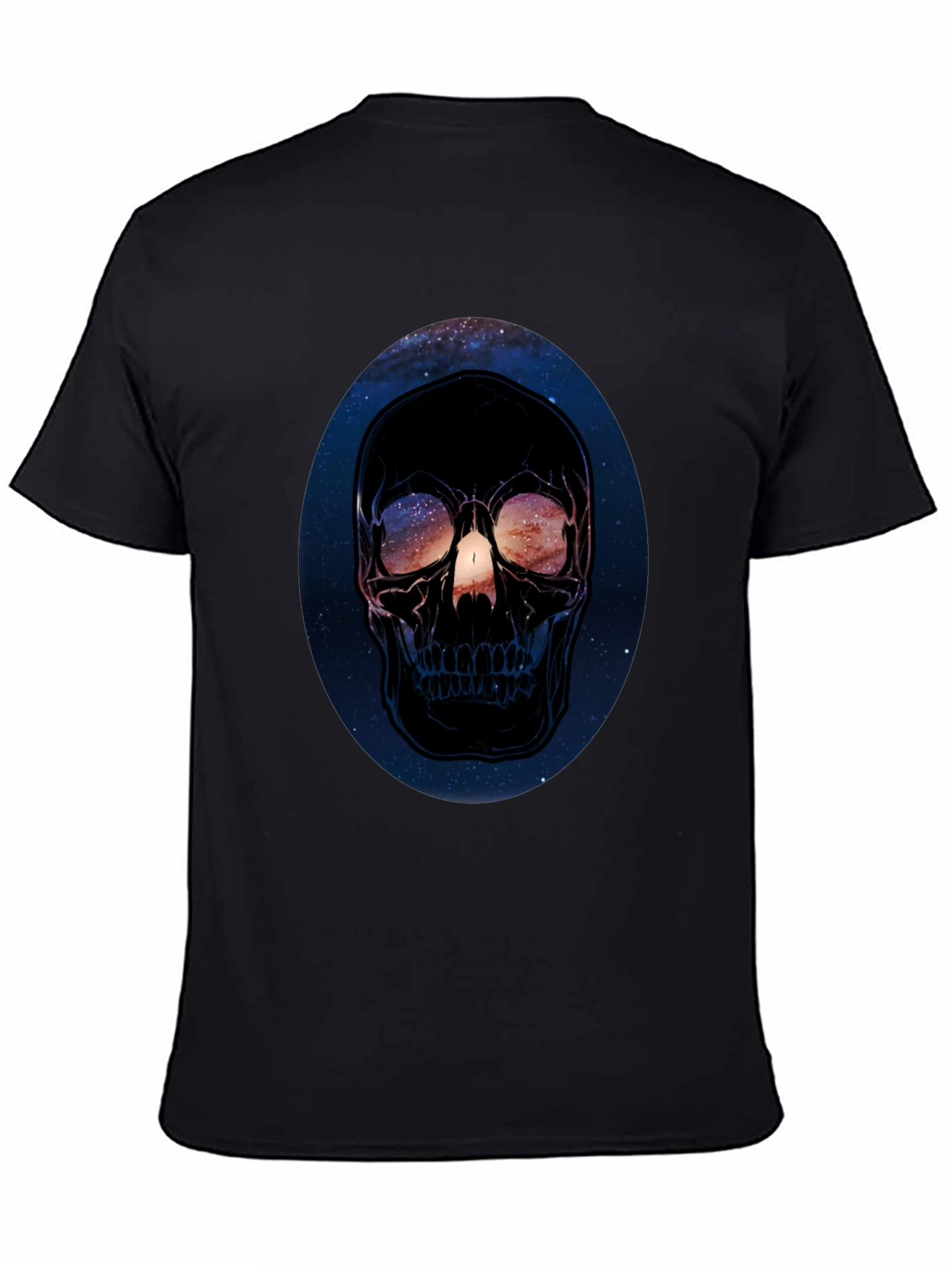 Cosmic Skull Graphic Black T-Shirt
