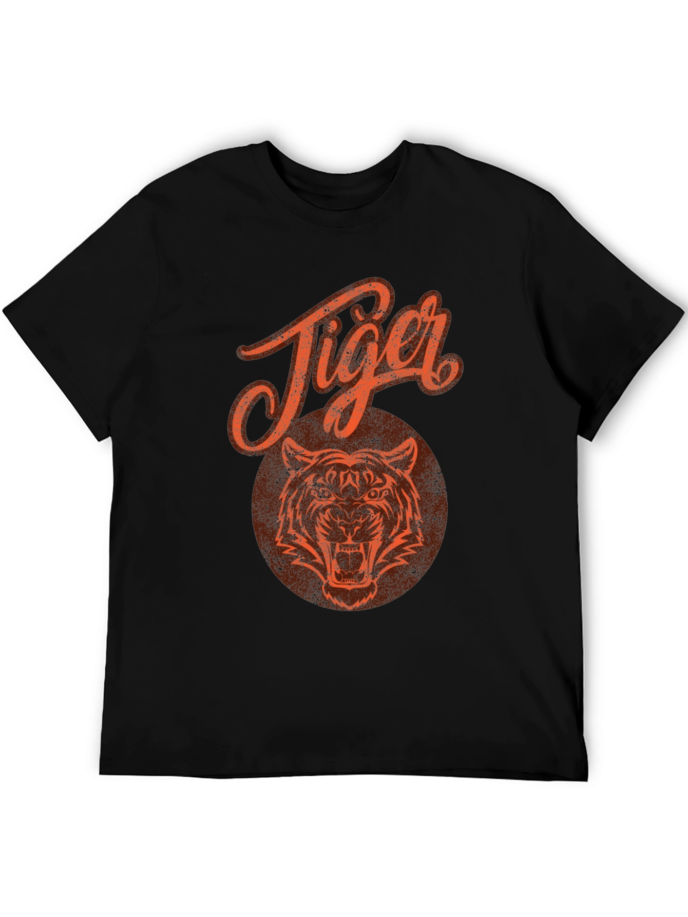 Tiger Graphic Print Black T-Shirt