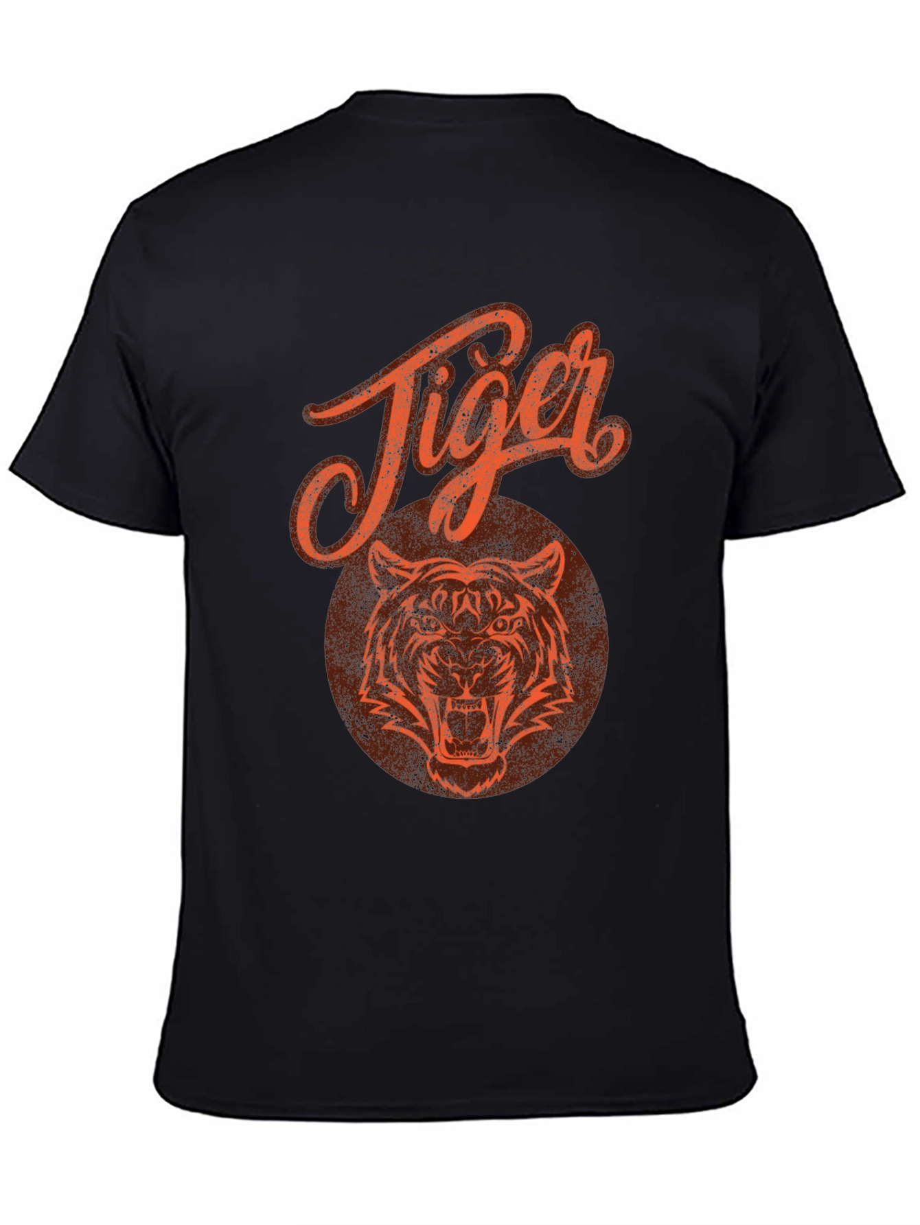 Tiger Graphic Print Black T-Shirt