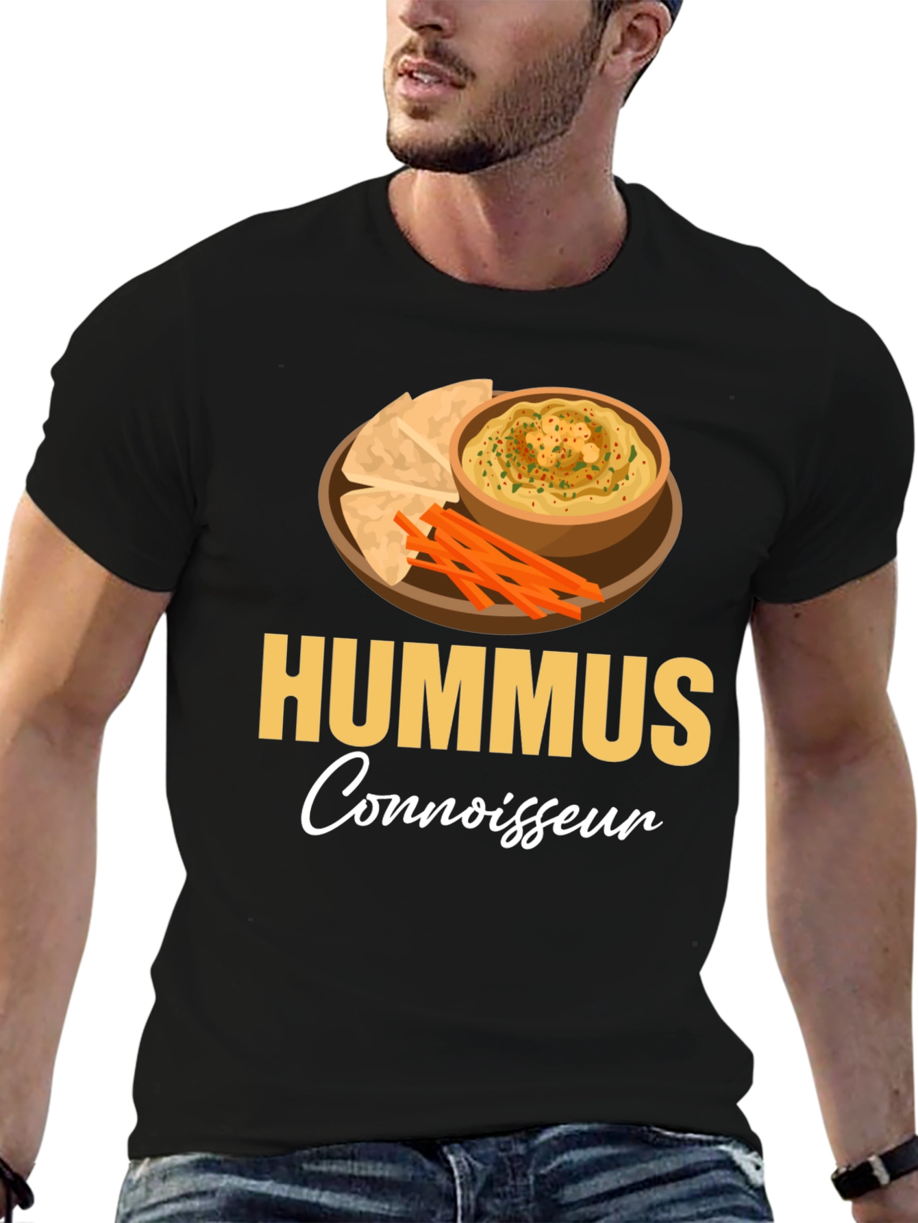 Hummus Connoisseur T-Shirt - Funny Foodie Tee