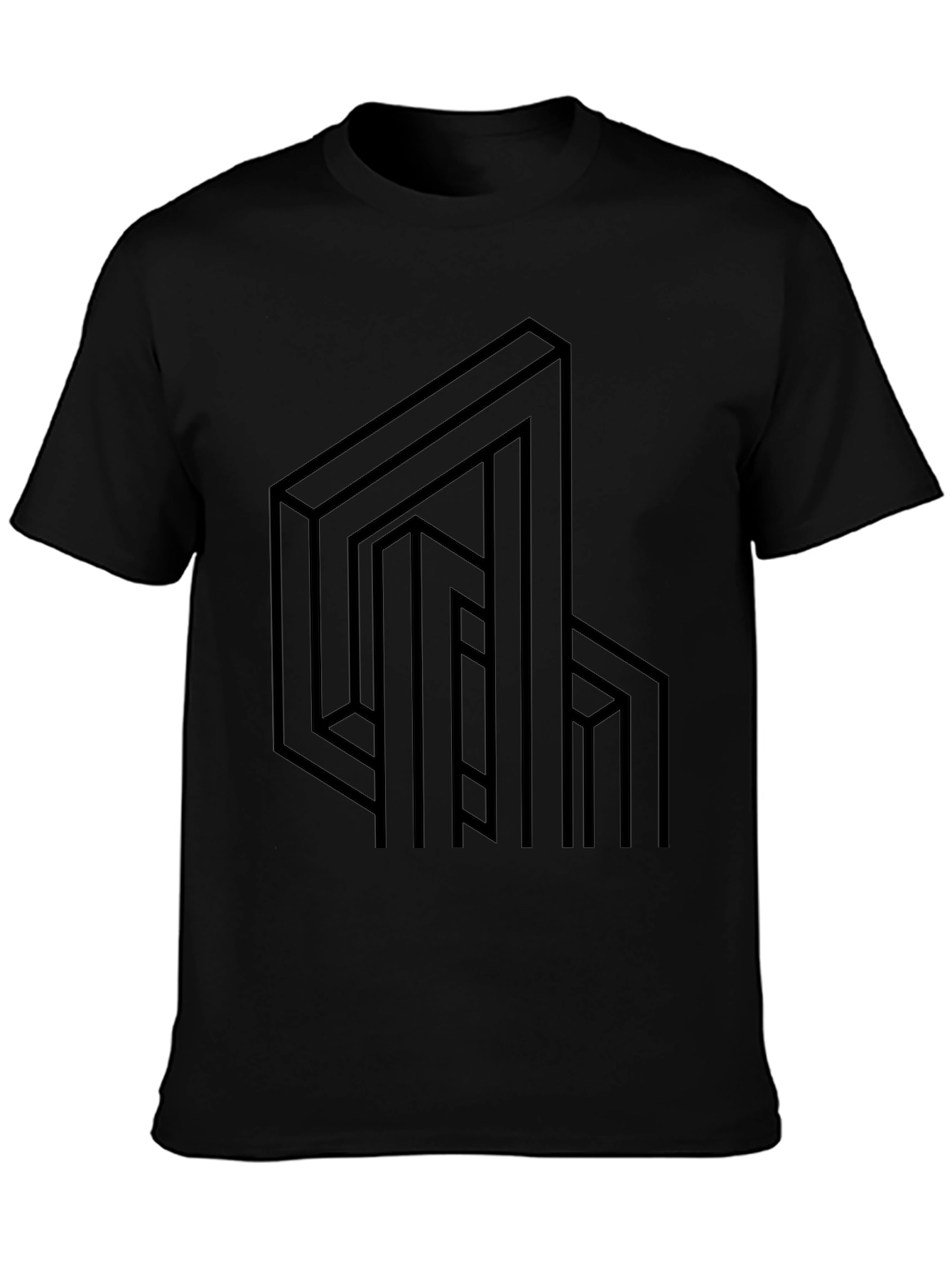 Optical Illusion Graphic Tee - Abstract Design Shirt