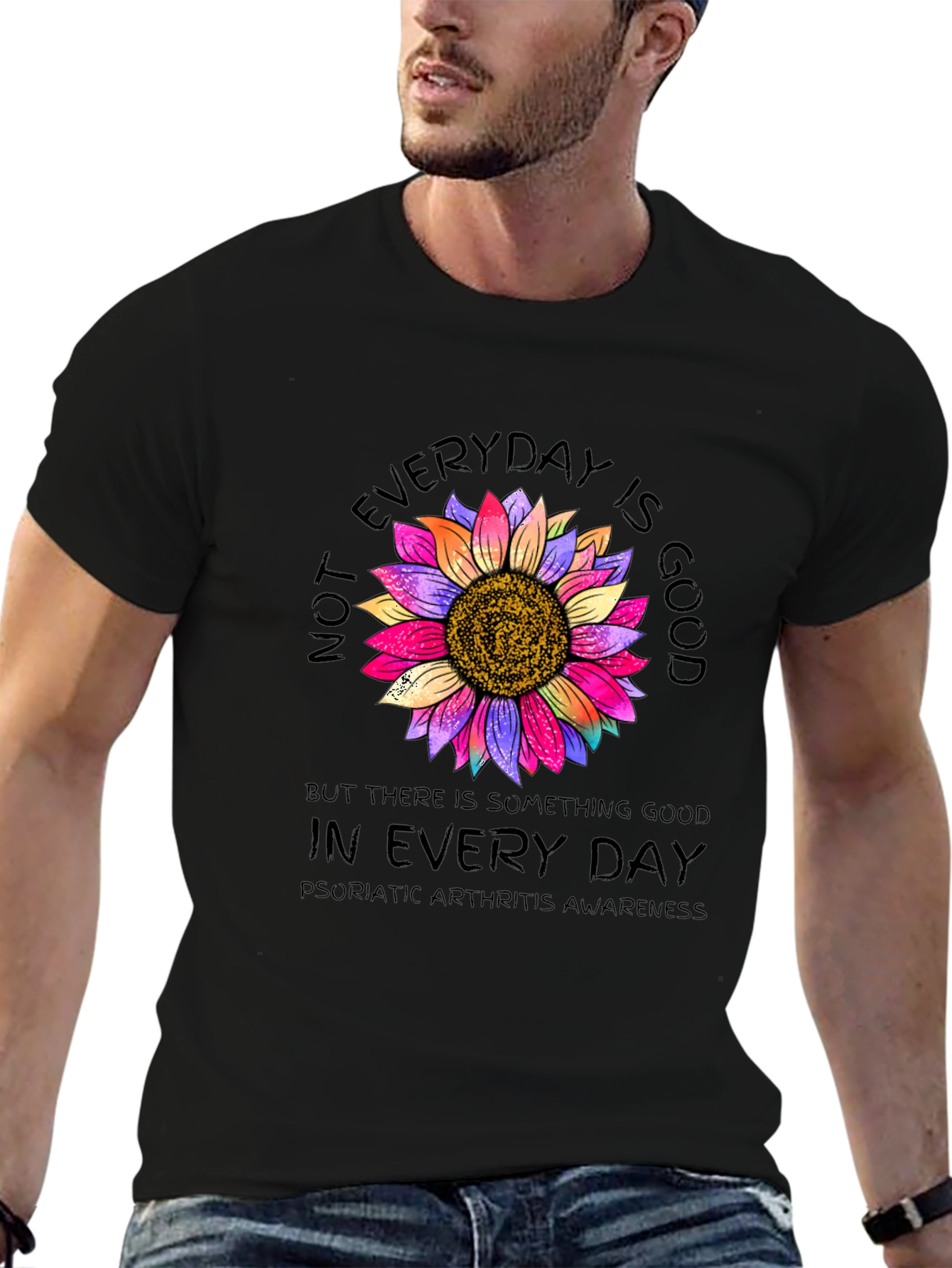 Psoriatic Arthritis Awareness Sunflower T-Shirt