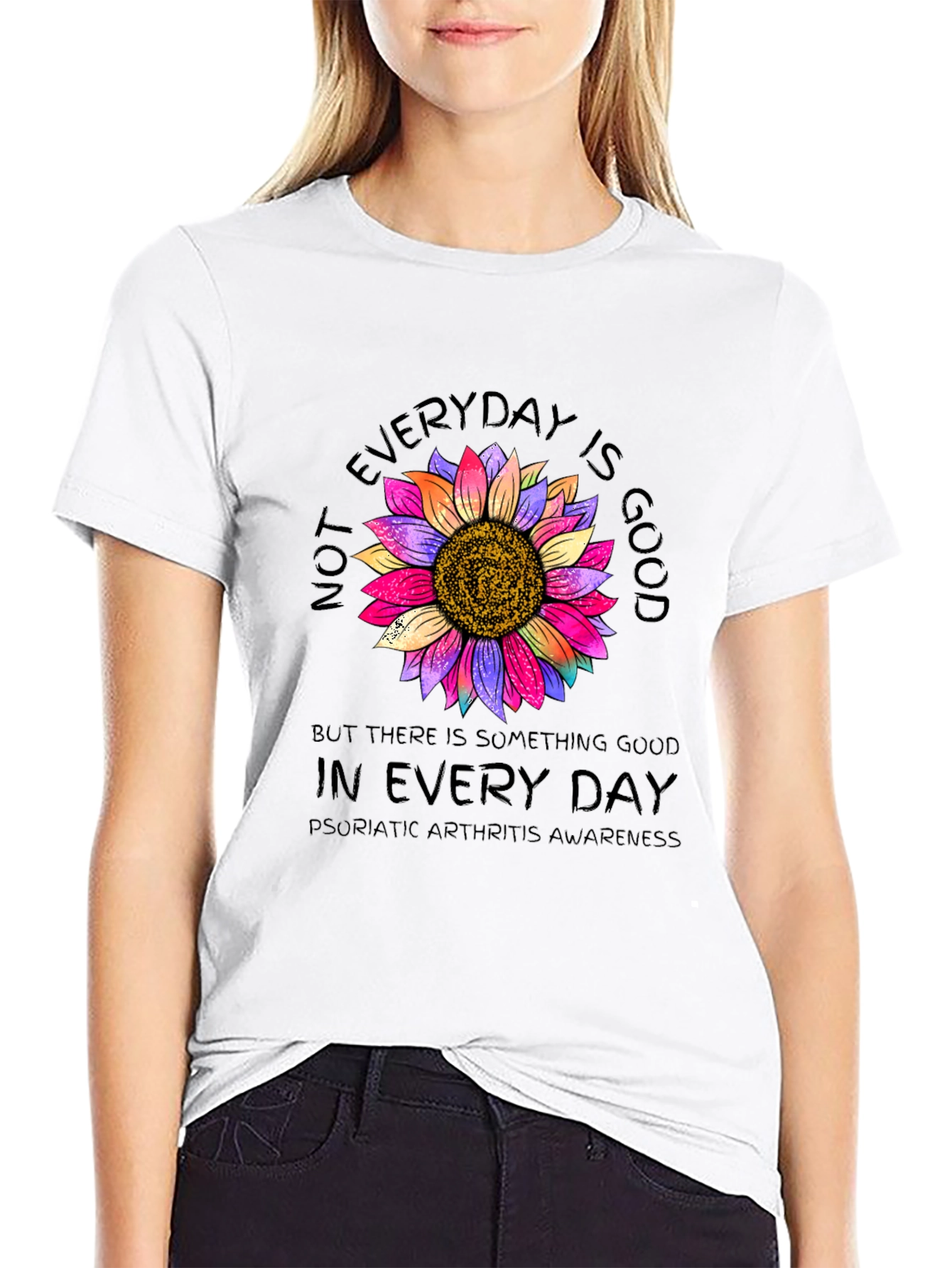Psoriatic Arthritis Awareness Sunflower T-Shirt