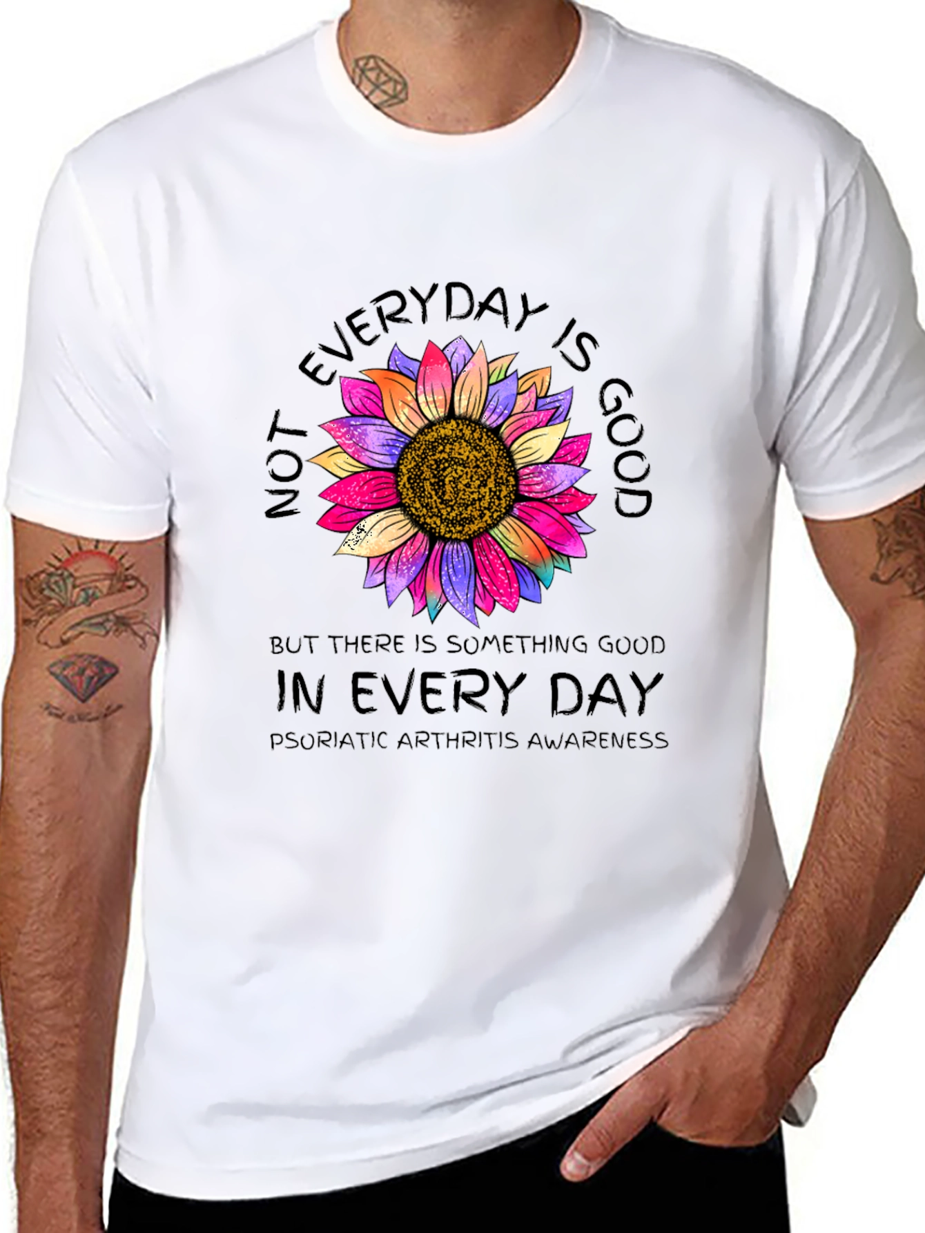 Psoriatic Arthritis Awareness Sunflower T-Shirt