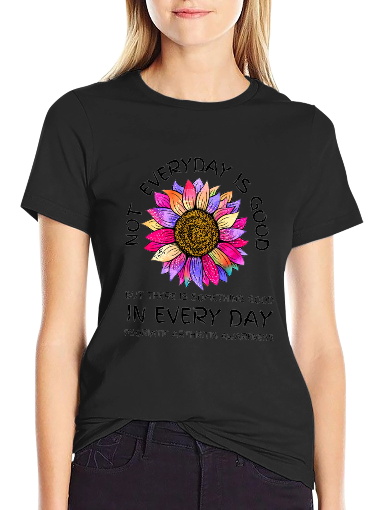 Psoriatic Arthritis Awareness Sunflower T-Shirt