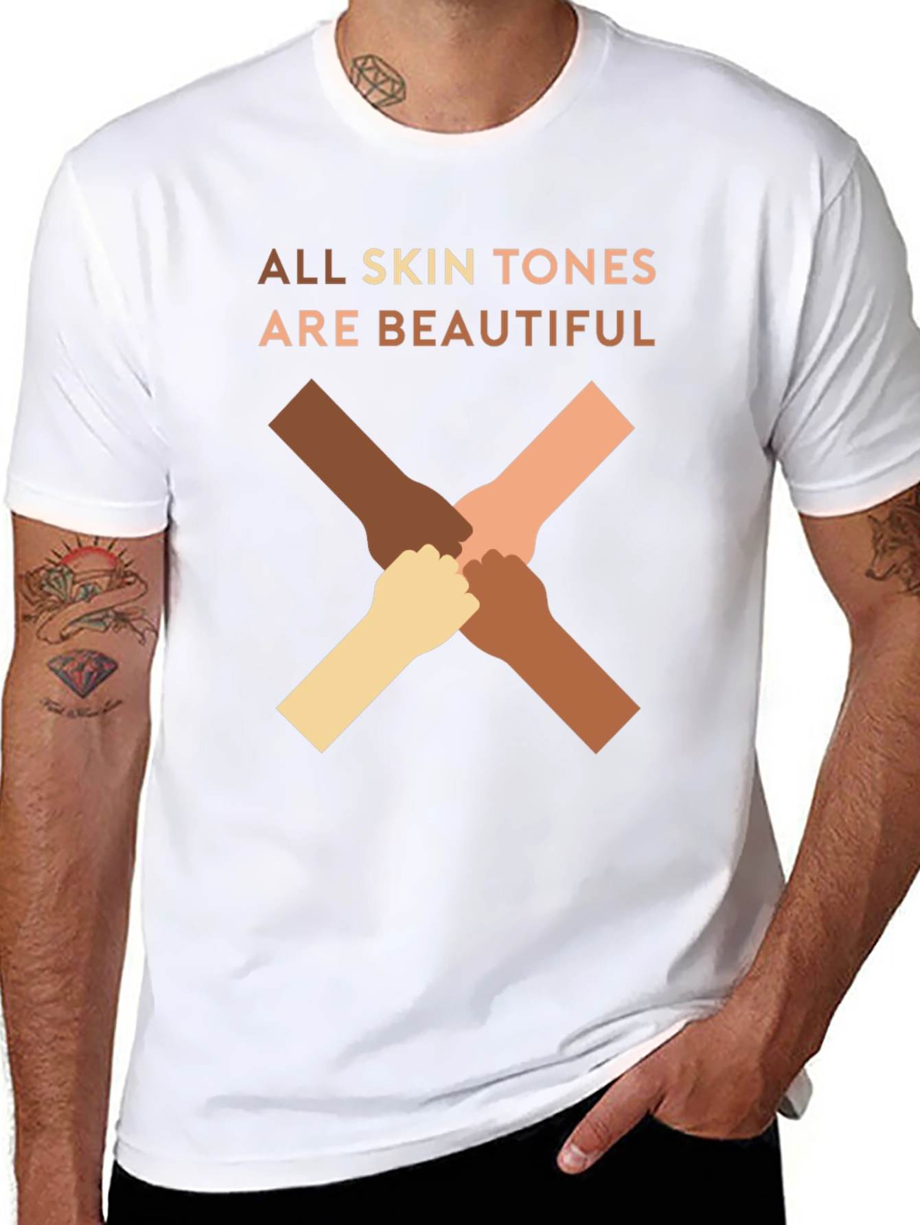 All Skin Tones Are Beautiful T-Shirt