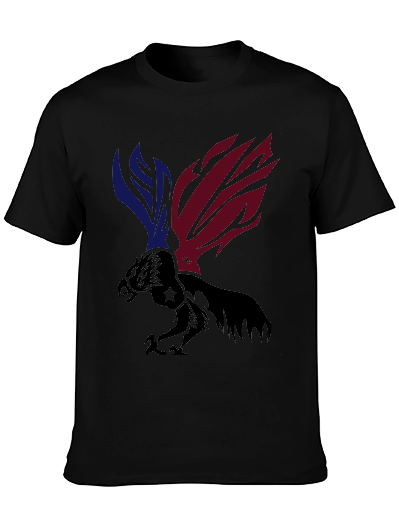Eagle Graphic T-Shirt - Red & Blue Wings