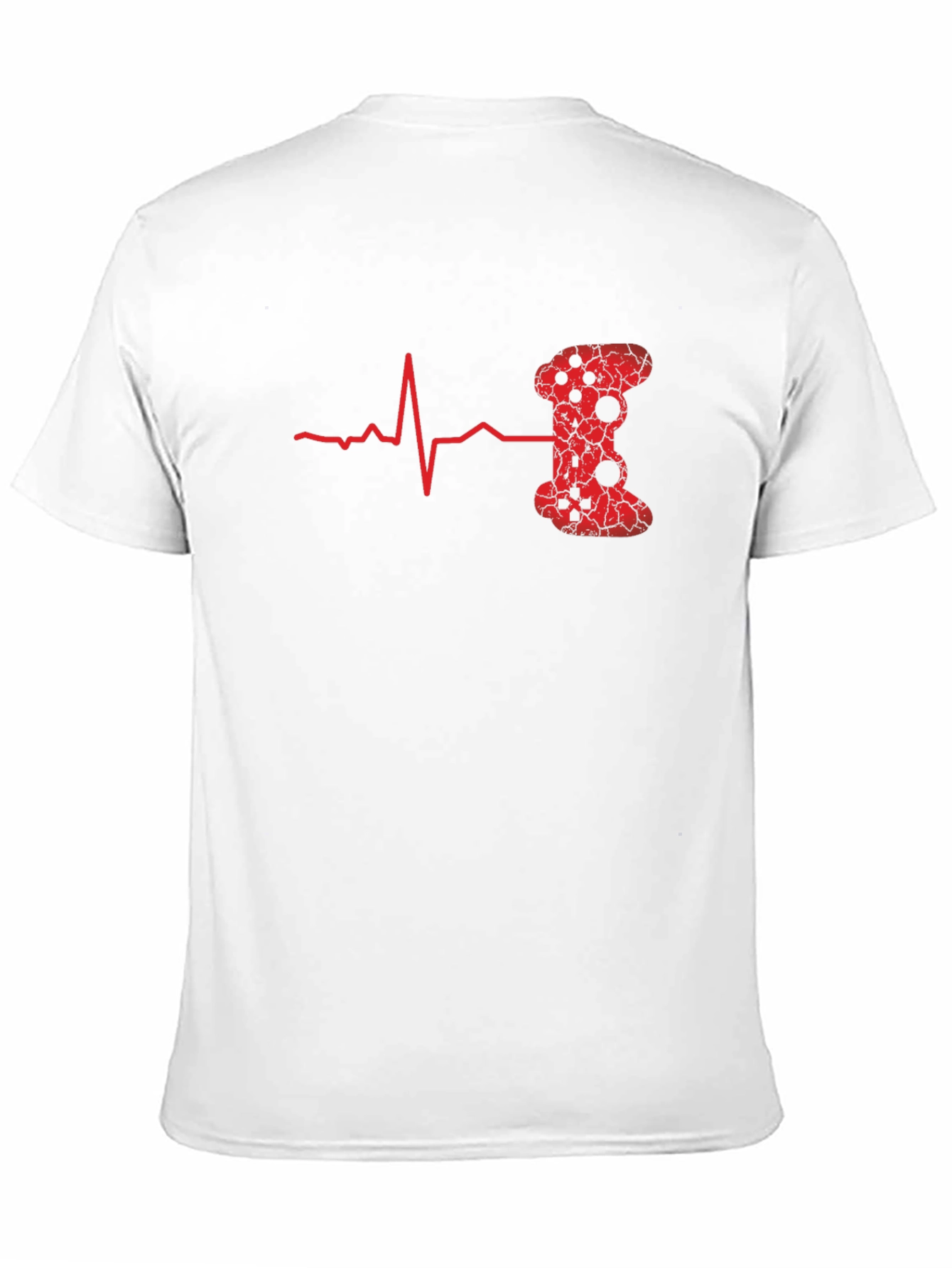 Gamer Heartbeat T-Shirt - Red Gaming Controller Design
