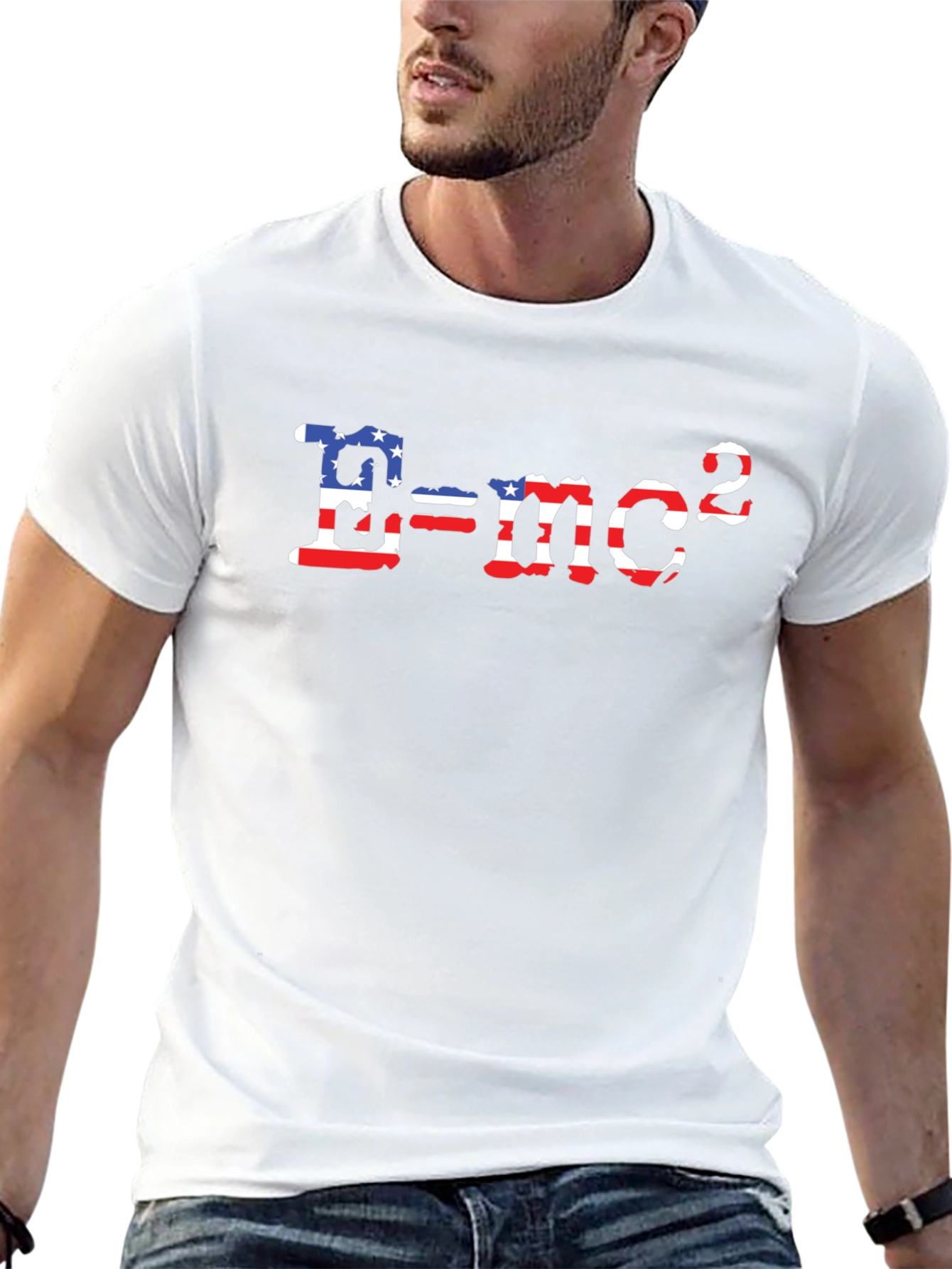 E=mc² American Flag T-Shirt