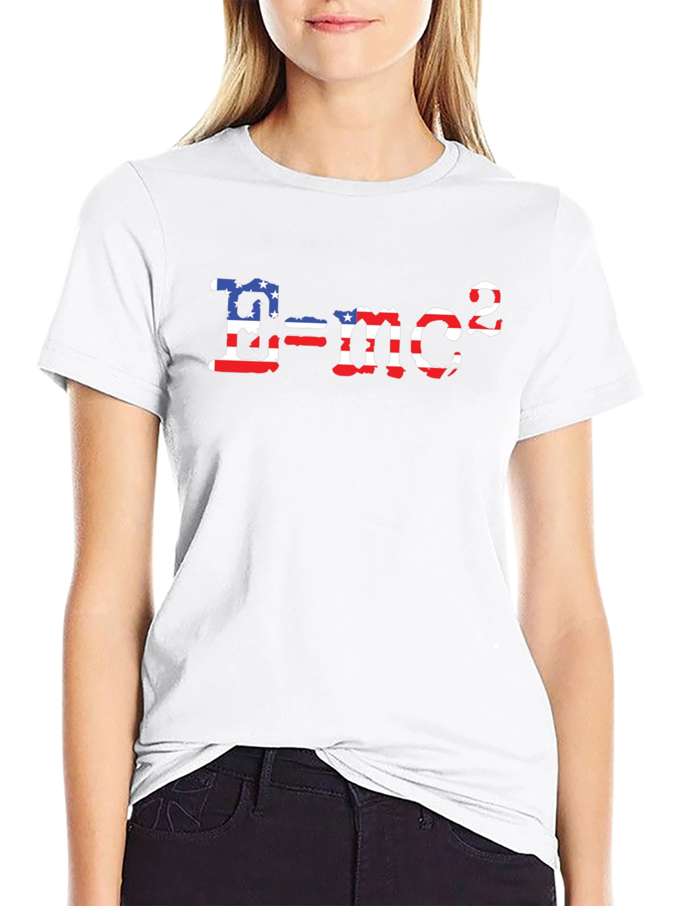 E=mc² American Flag T-Shirt