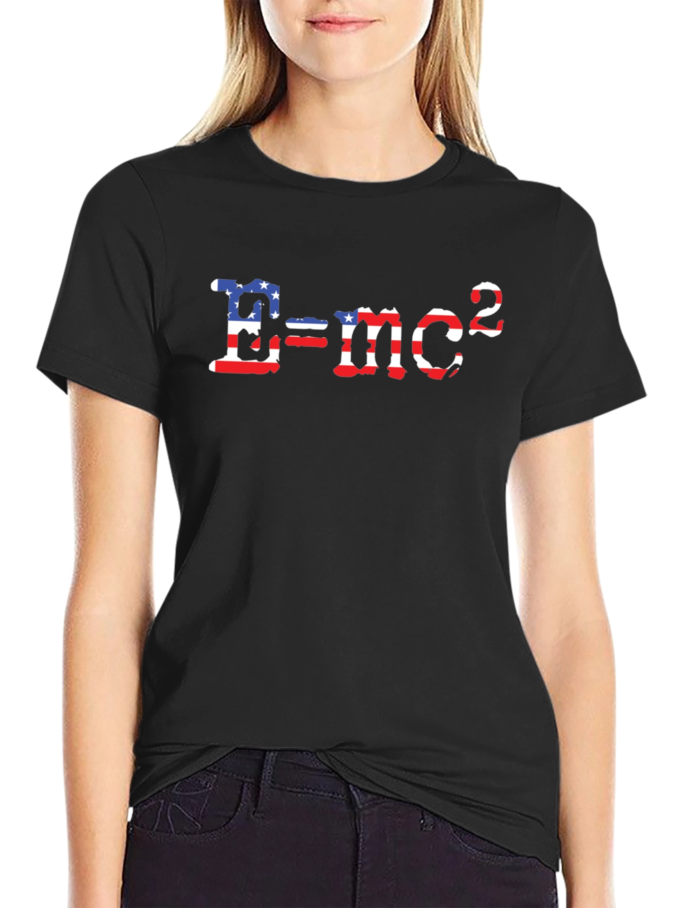 E=mc² American Flag T-Shirt