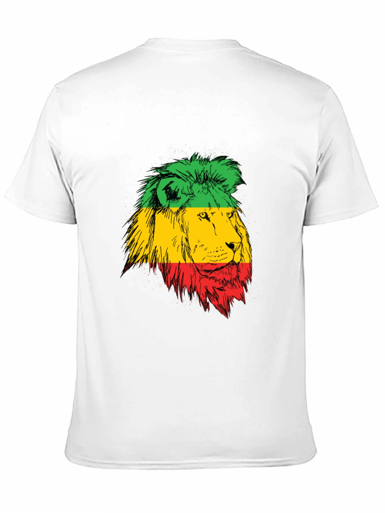 Rasta Lion Graphic Black T-Shirt