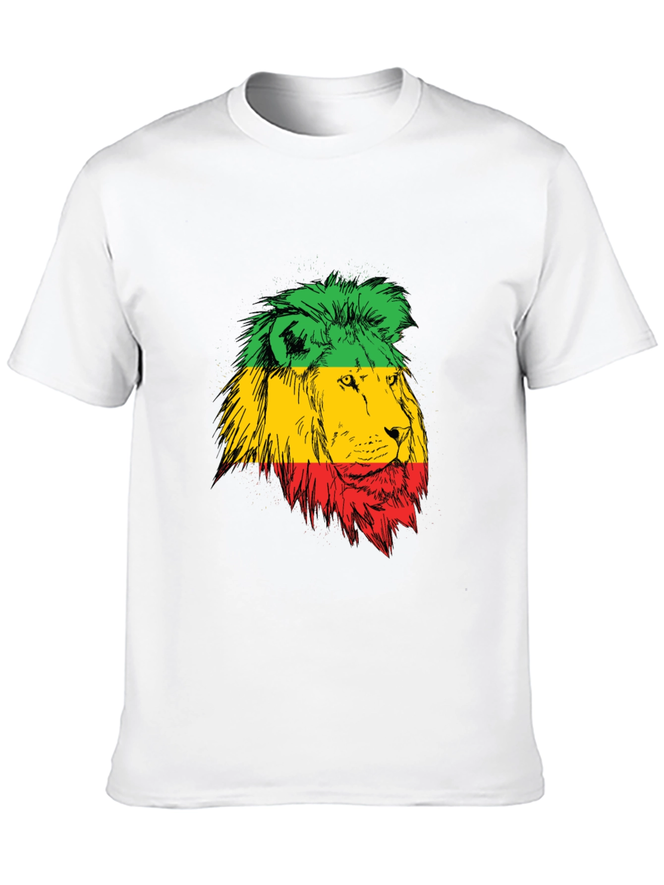 Rasta Lion Graphic Black T-Shirt
