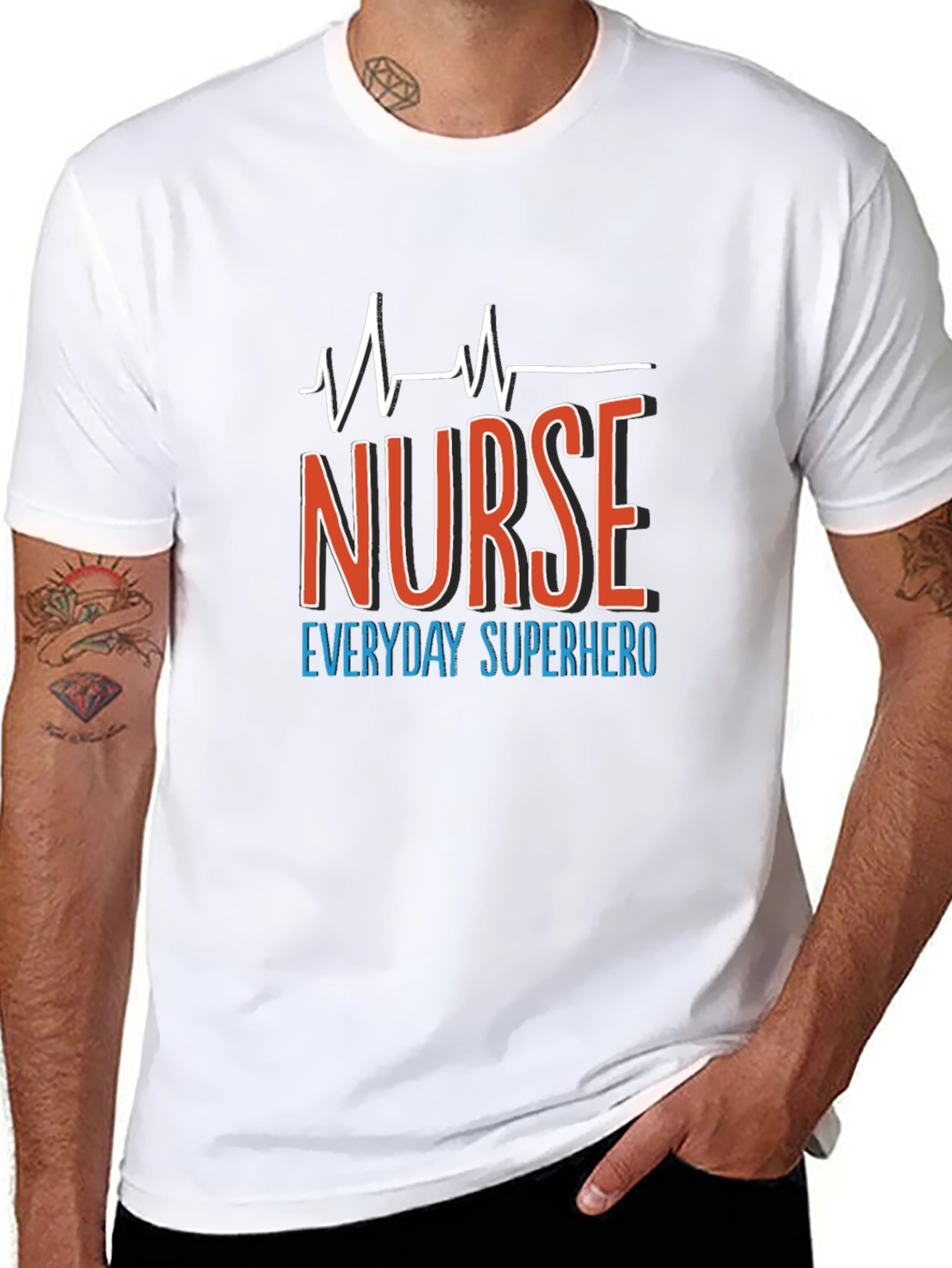 Nurse Superhero T-Shirt - Black