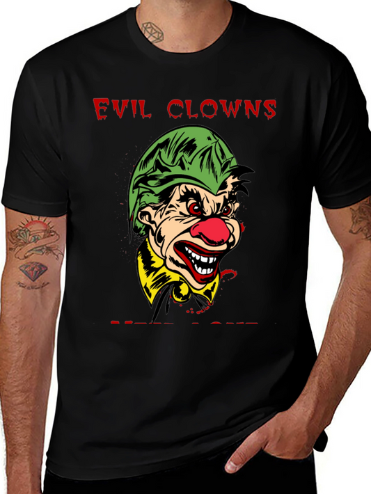 Evil Clown Graphic T-Shirt - Horror Theme