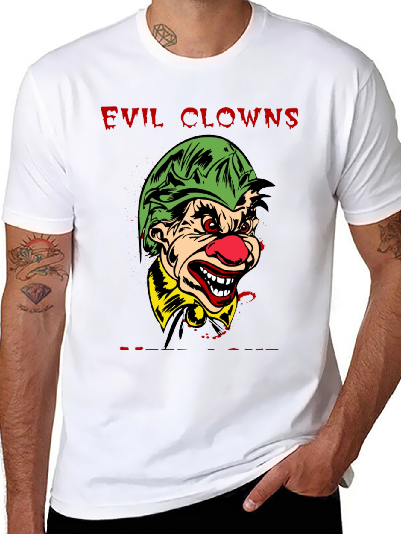 Evil Clown Graphic T-Shirt - Horror Theme