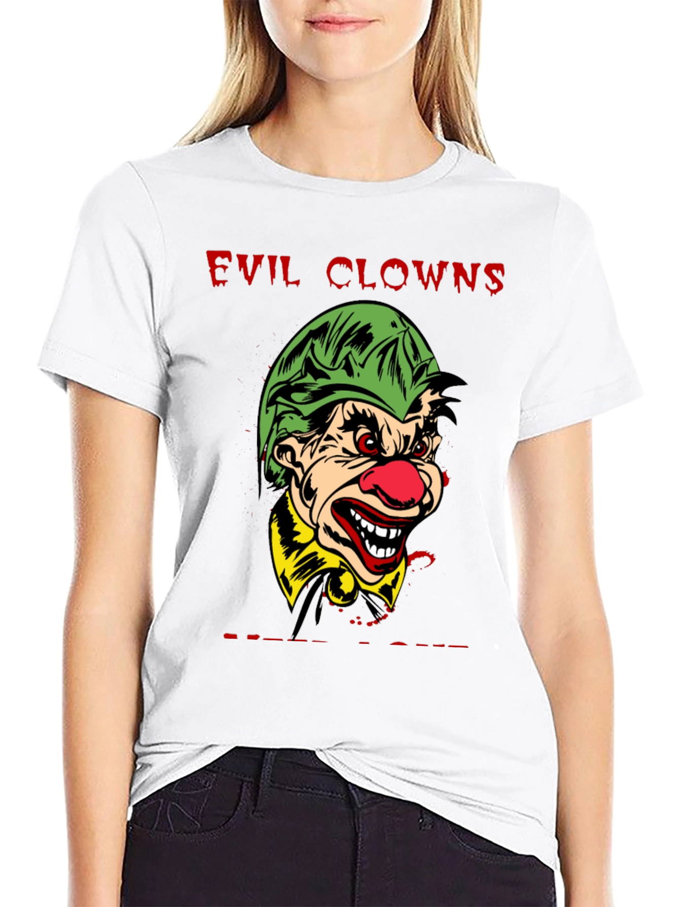 Evil Clown Graphic T-Shirt - Horror Theme