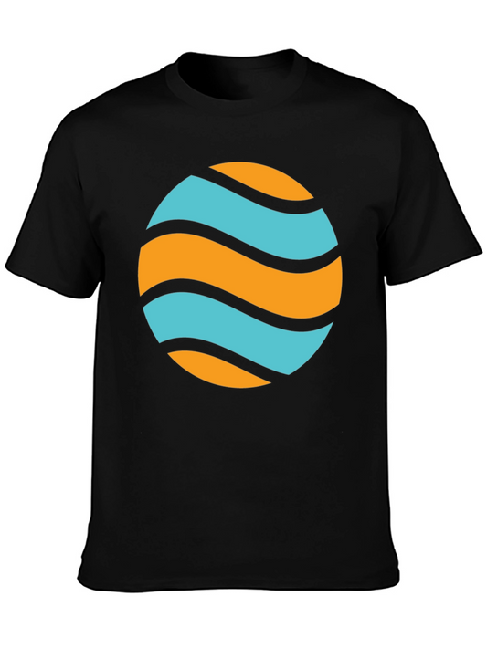 Wavy Orb Graphic Tee - Casual Style