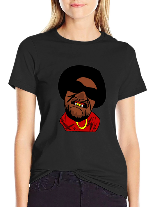 Retro Cartoon Graphic Black T-Shirt