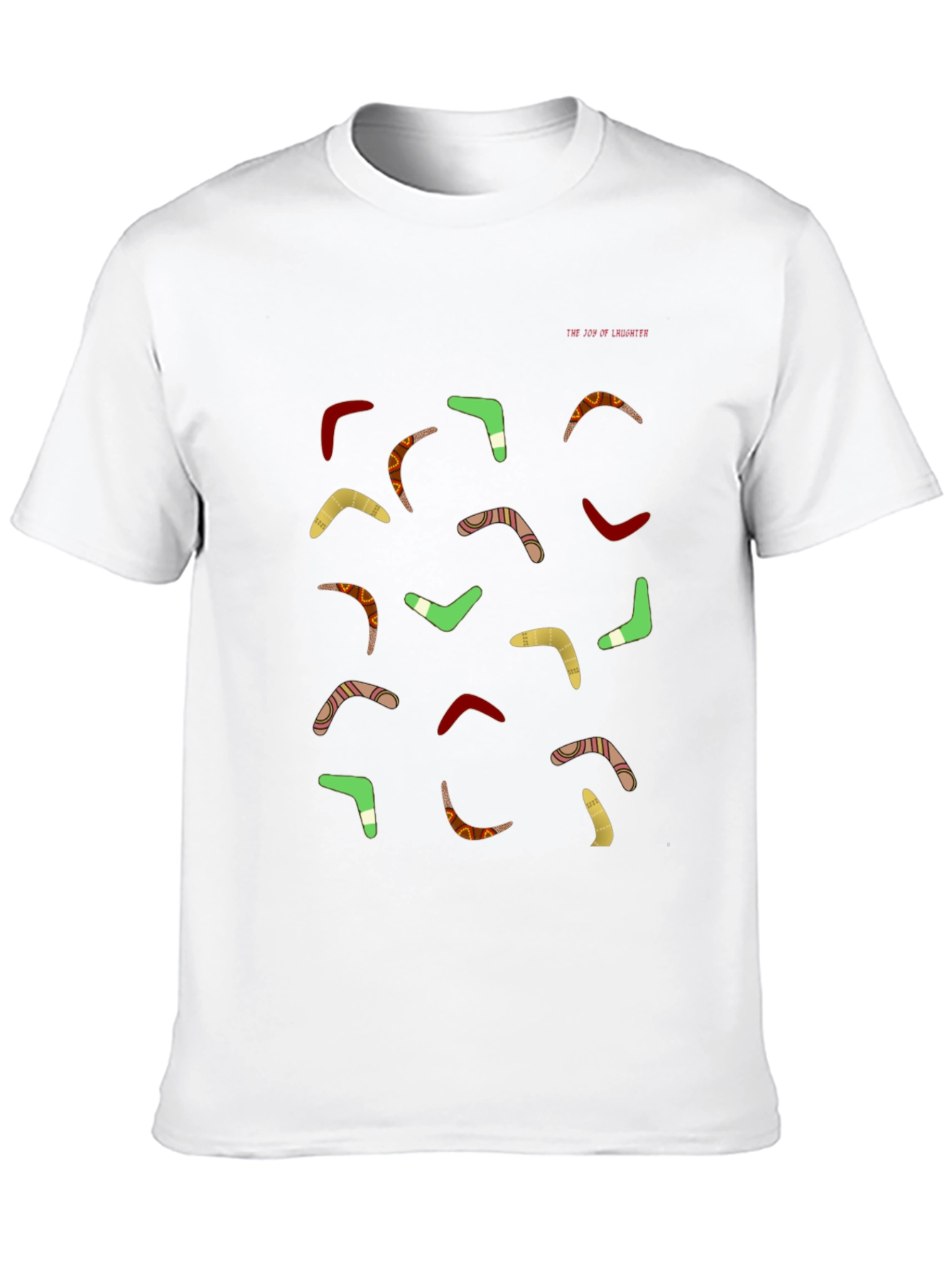 Boomerang Pattern Black T-Shirt