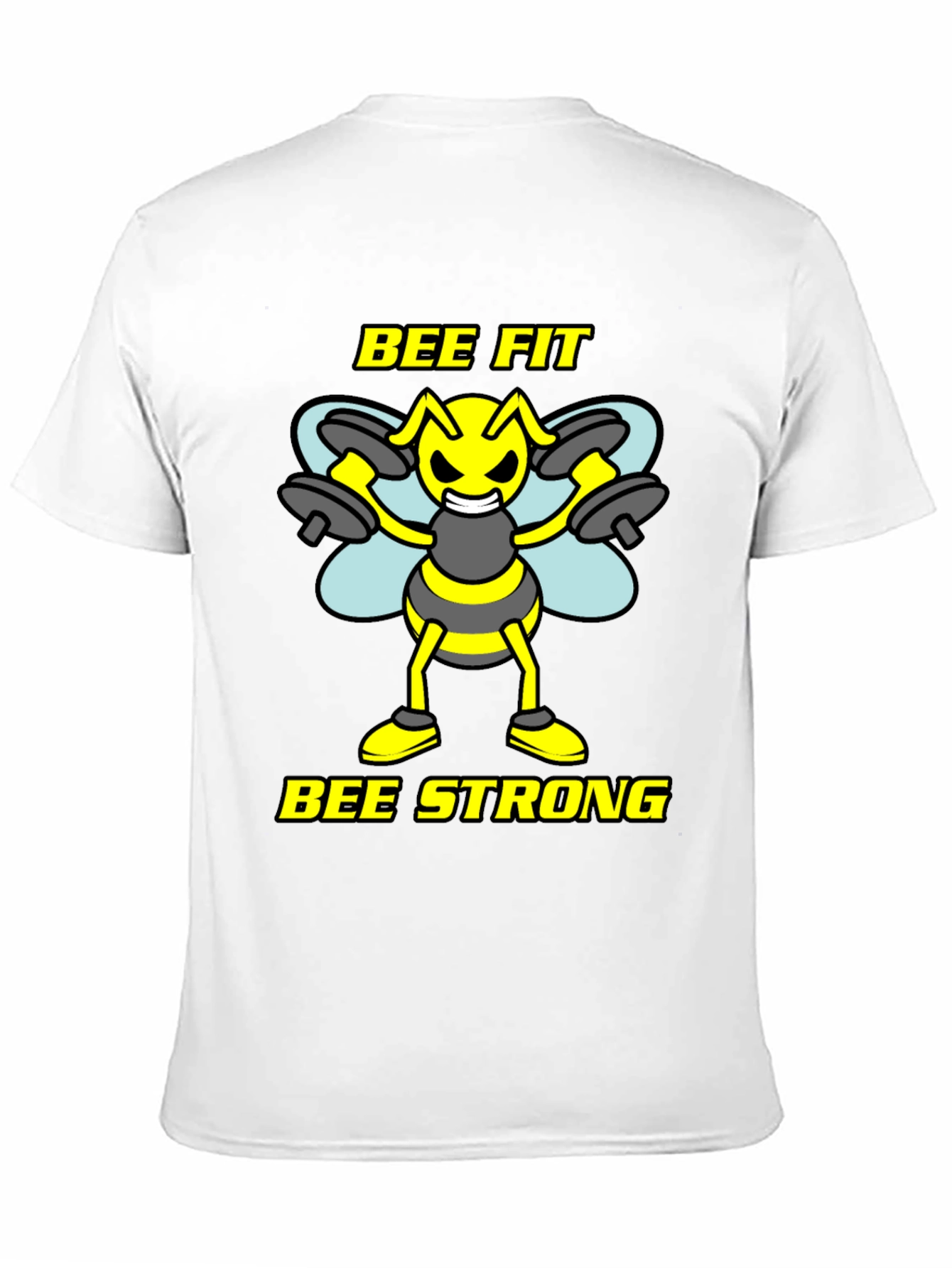 Bee Fit Bee Strong Black T-Shirt - Fitness Apparel