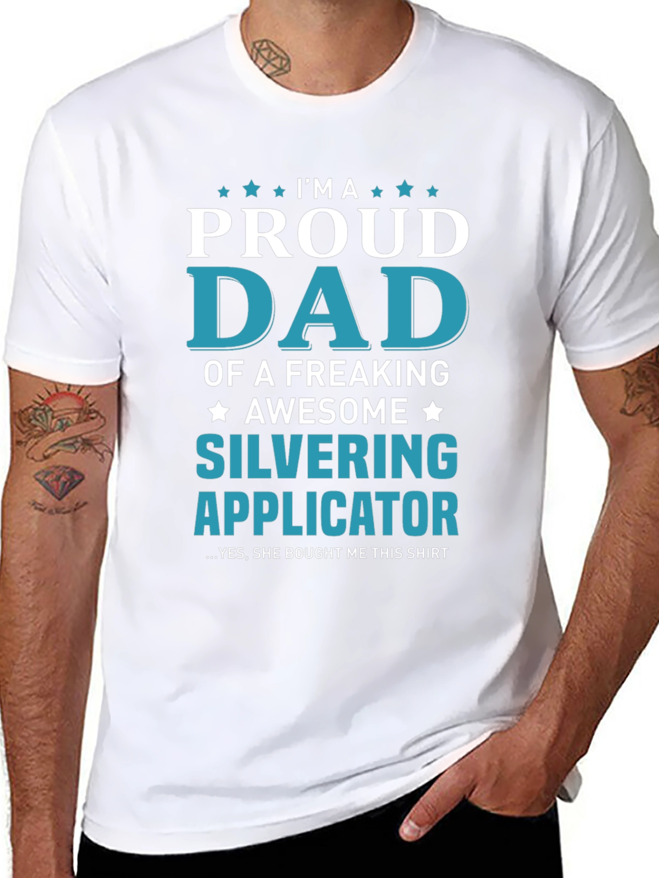 Proud Dad of a Silvering Applicator T-Shirt