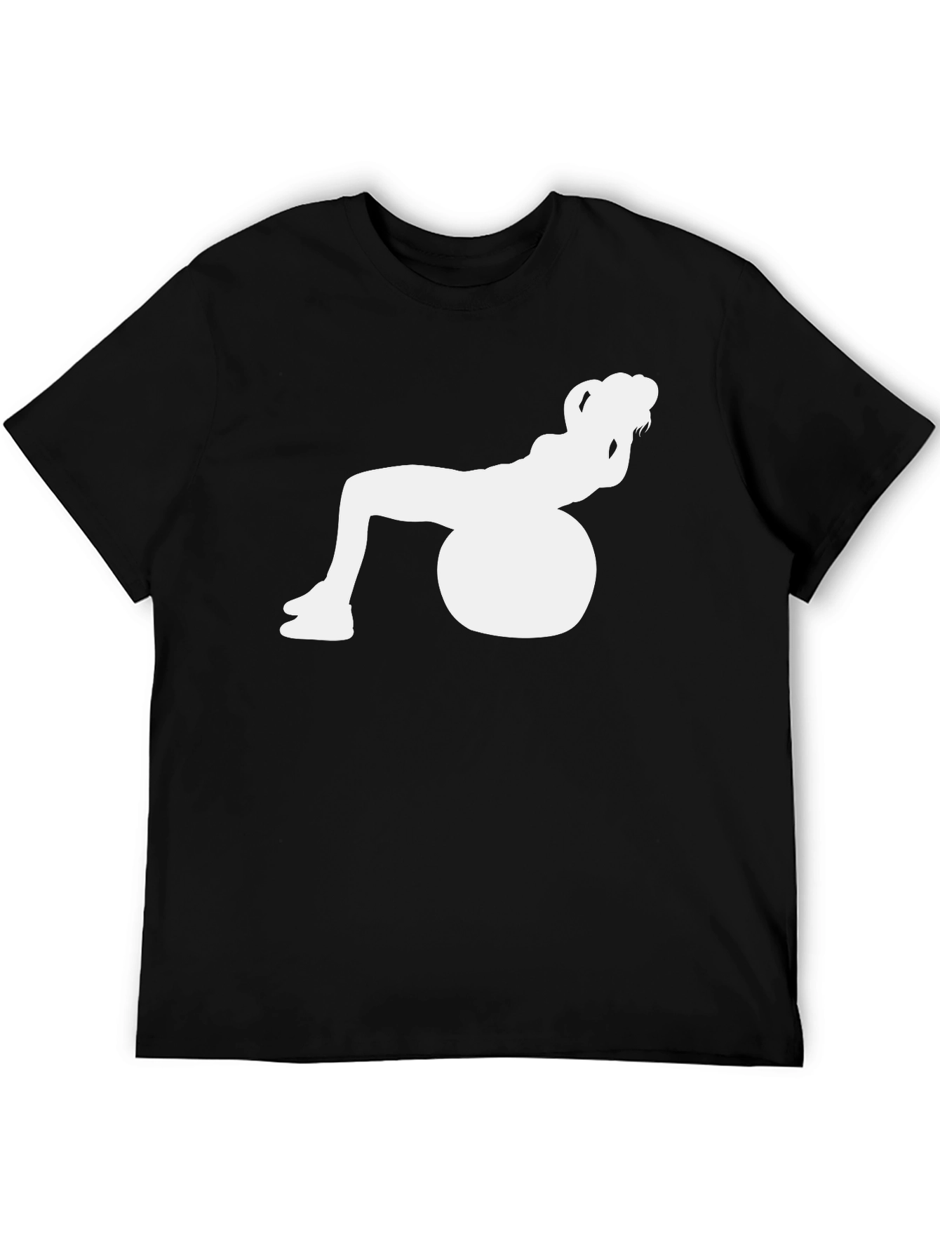 Fitness Ball Workout Graphic Tee - Black