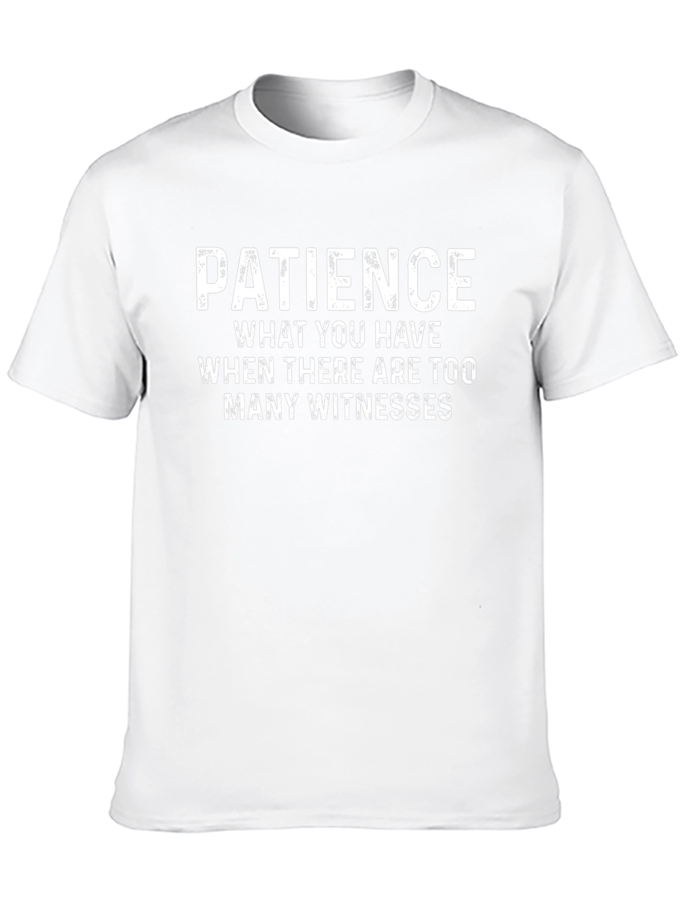 Patience Funny Graphic Tee - Black