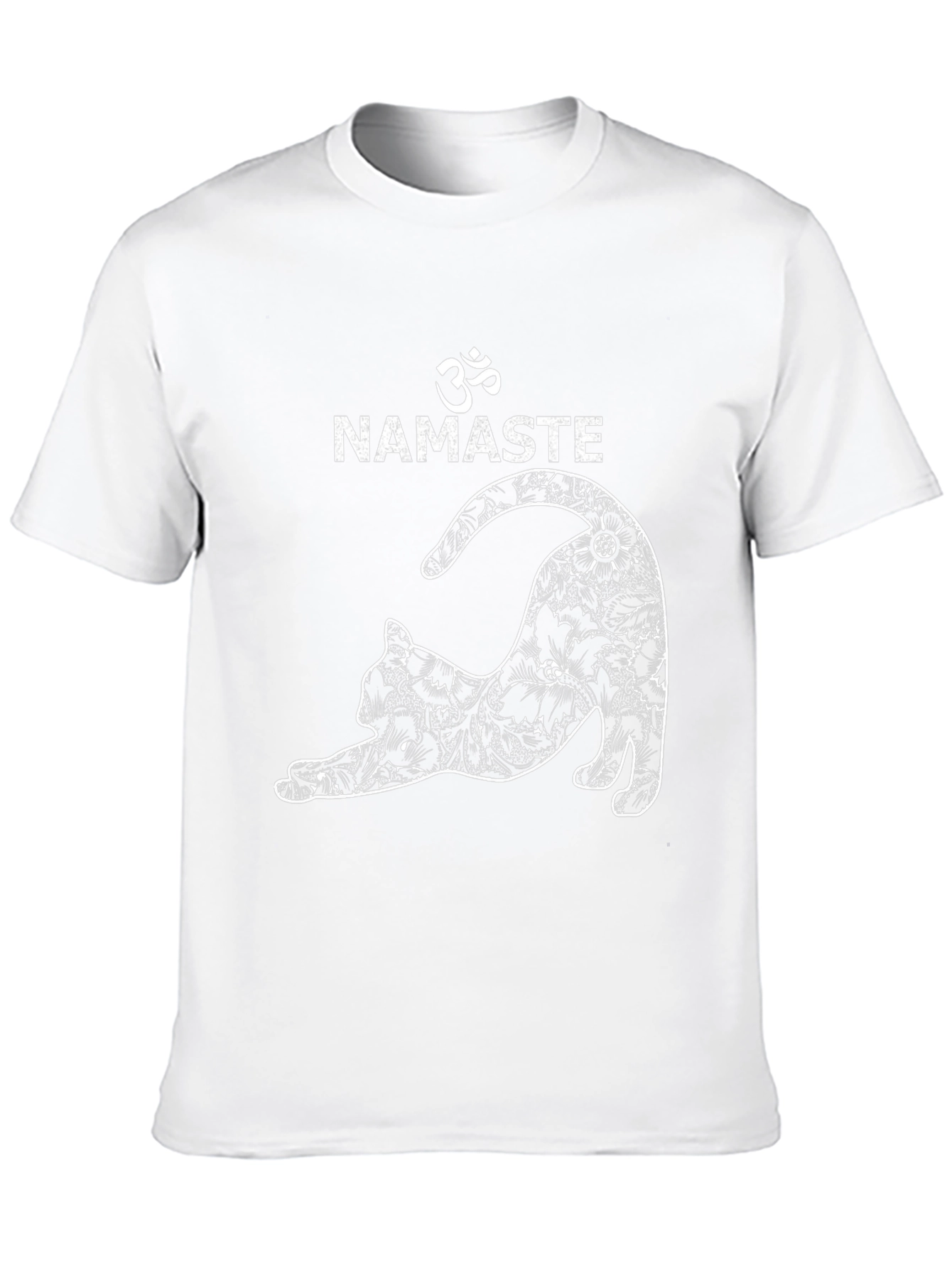 Namaste Yoga Cat Black T-Shirt