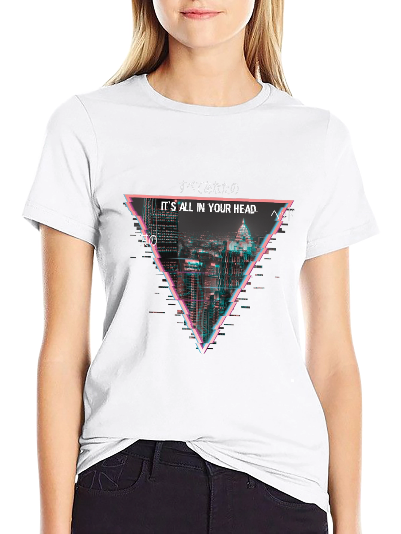 Cyberpunk Cityscape T-Shirt - Its All In Your Head