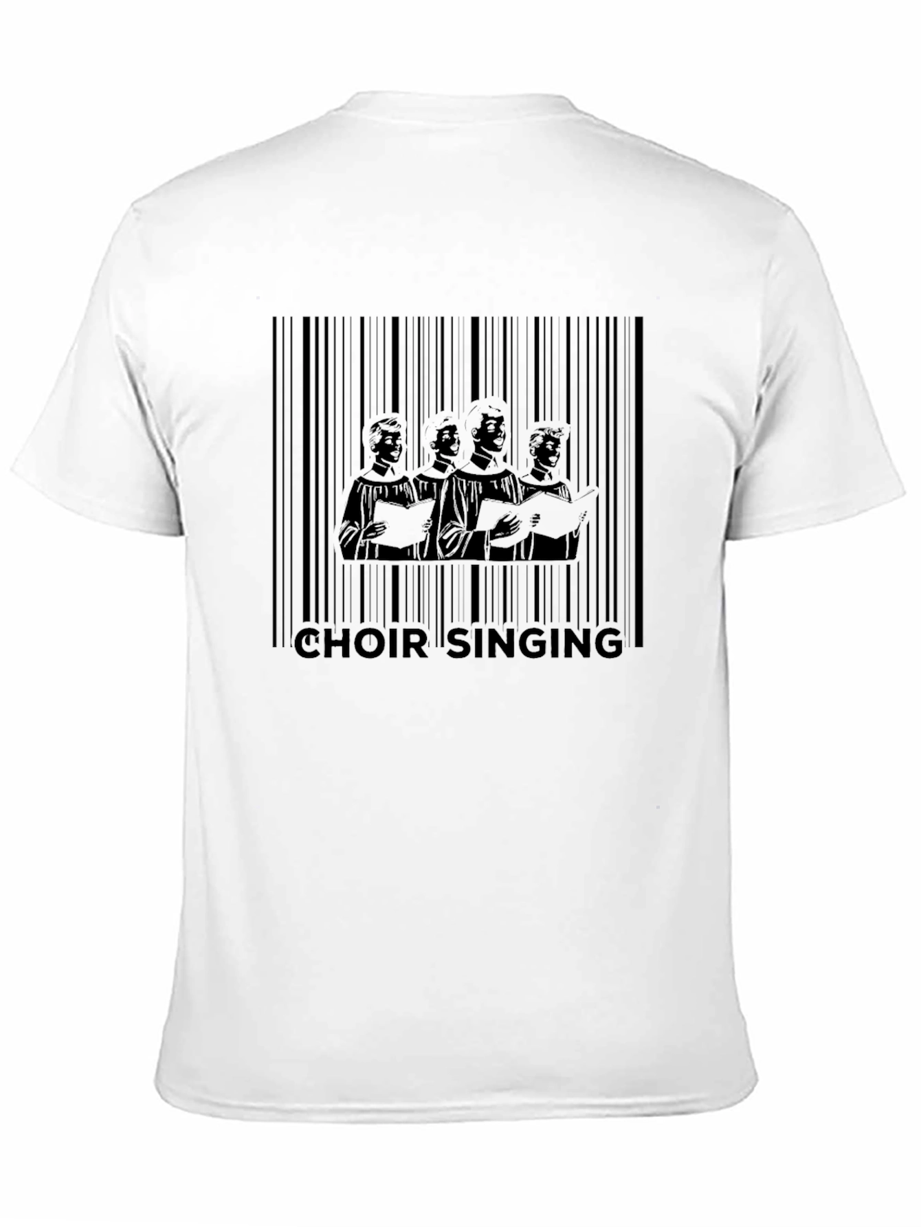 Choir Singing Barcode Graphic Tee