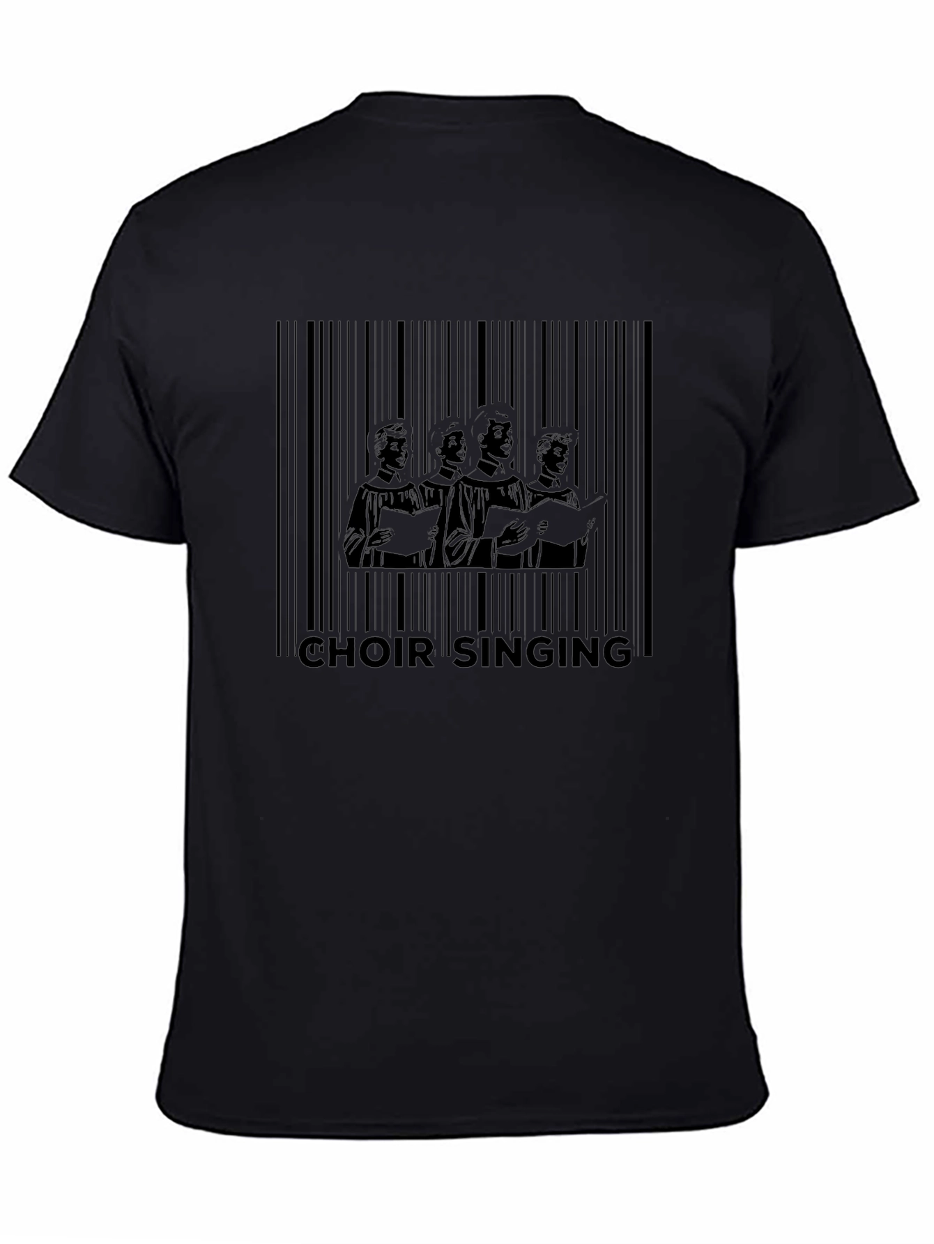 Choir Singing Barcode Graphic Tee