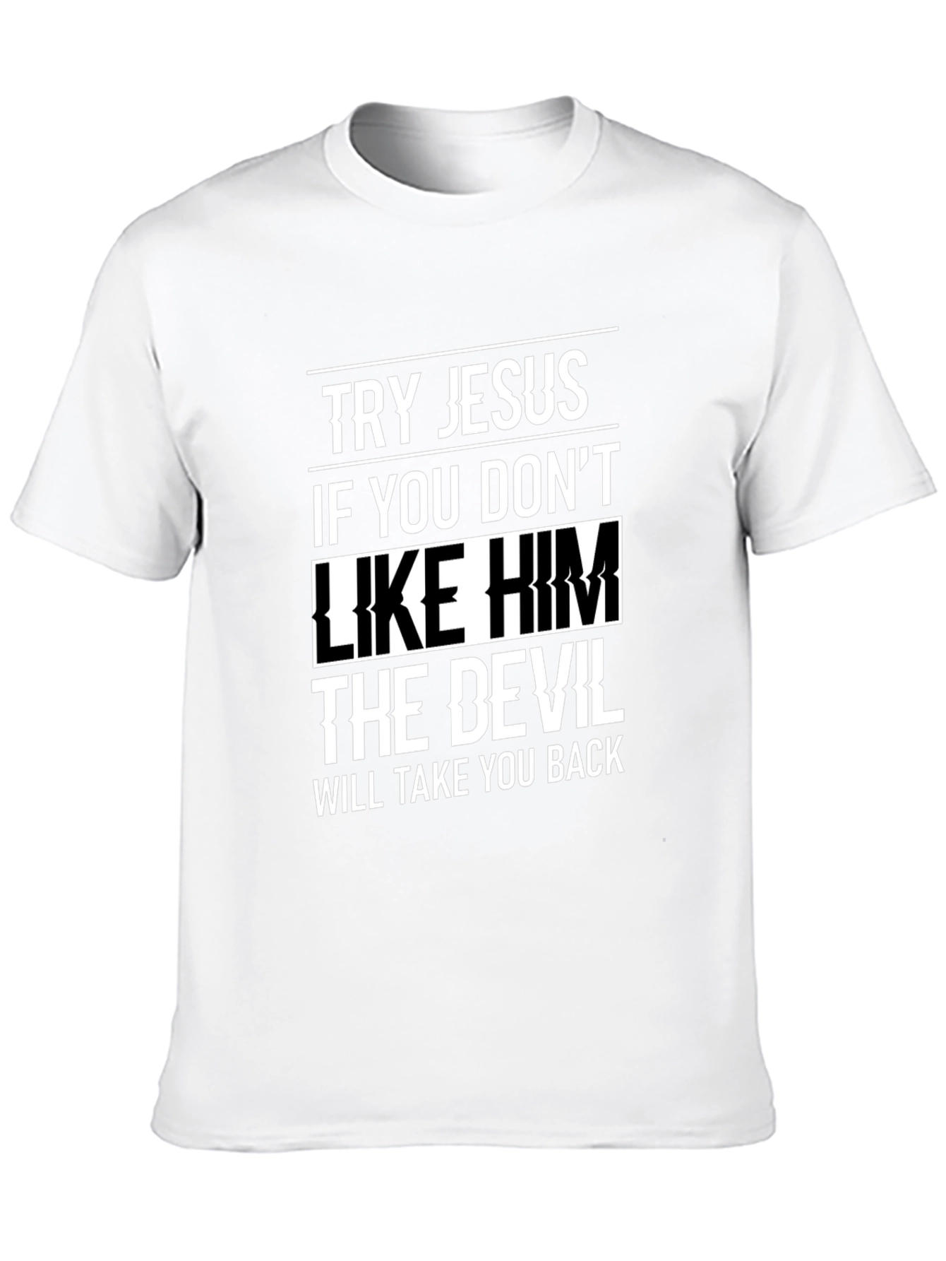 Try Jesus Graphic Tee - Soft Black Cotton