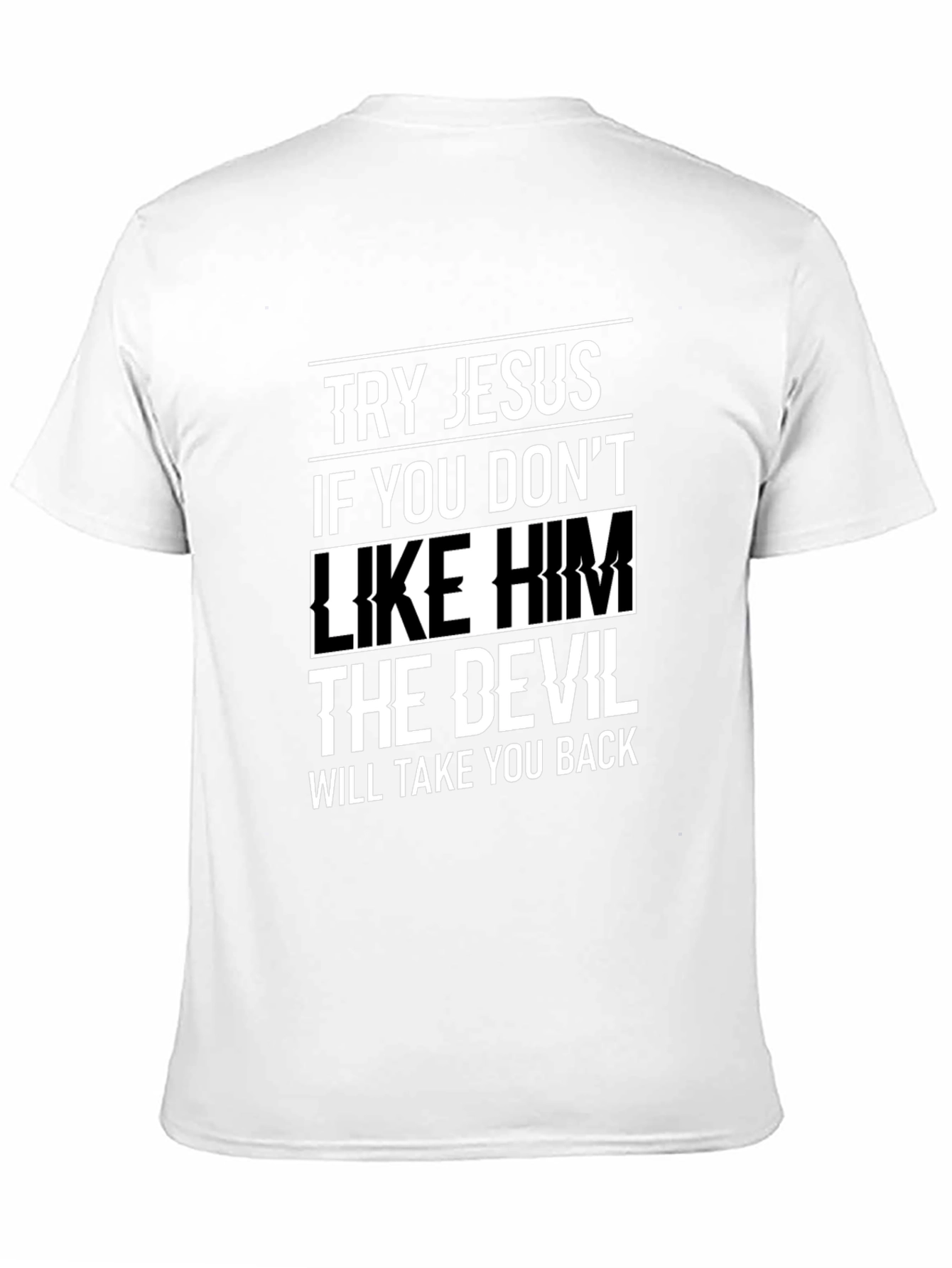 Try Jesus Graphic Tee - Soft Black Cotton