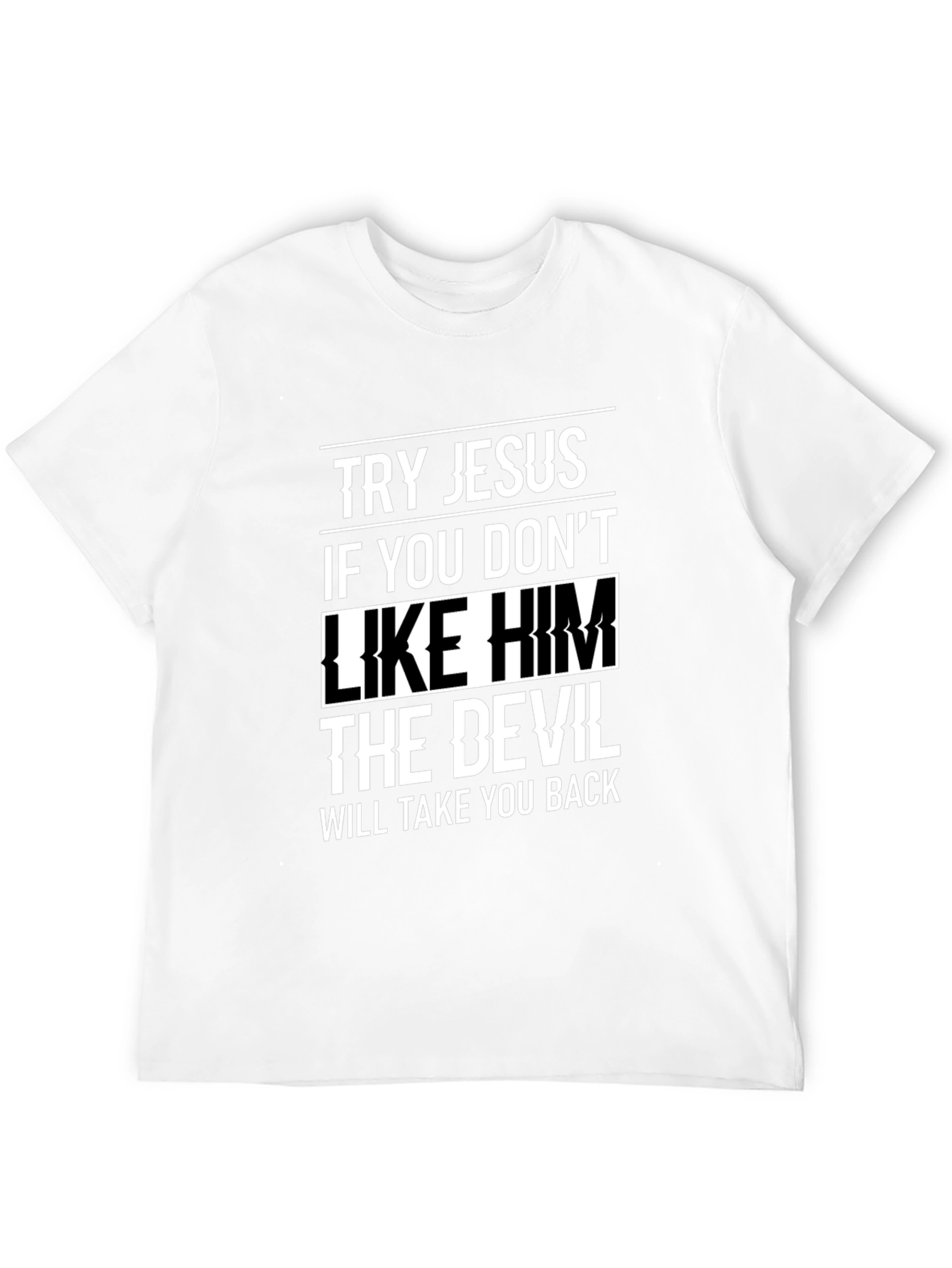 Try Jesus Graphic Tee - Soft Black Cotton