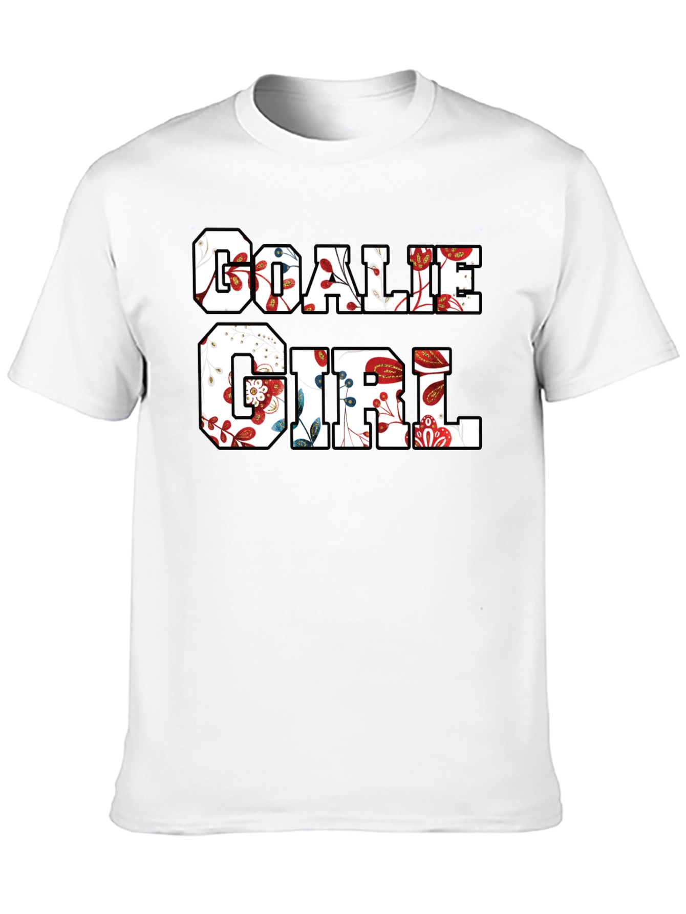 Floral Goalie Girl T-Shirt