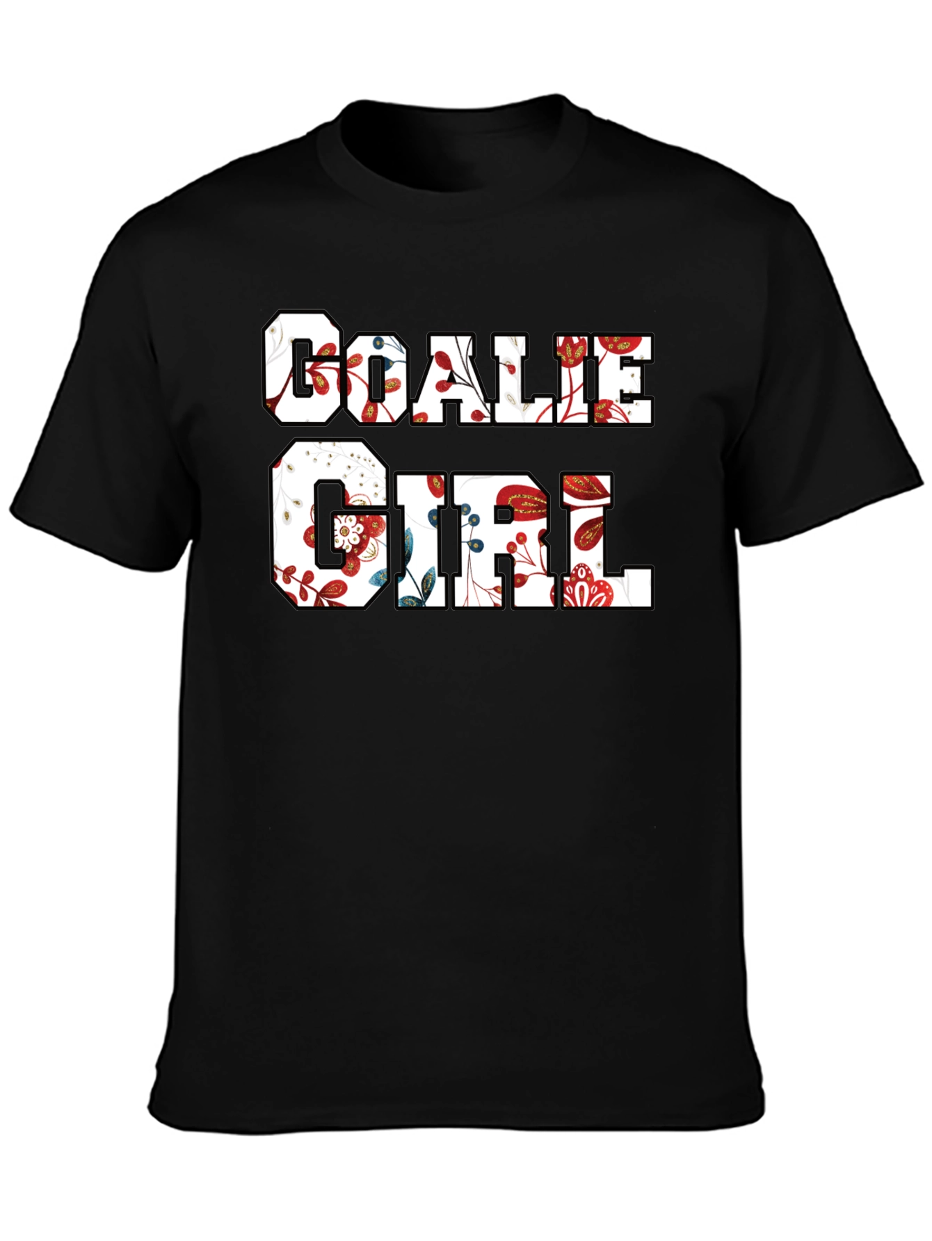 Floral Goalie Girl T-Shirt