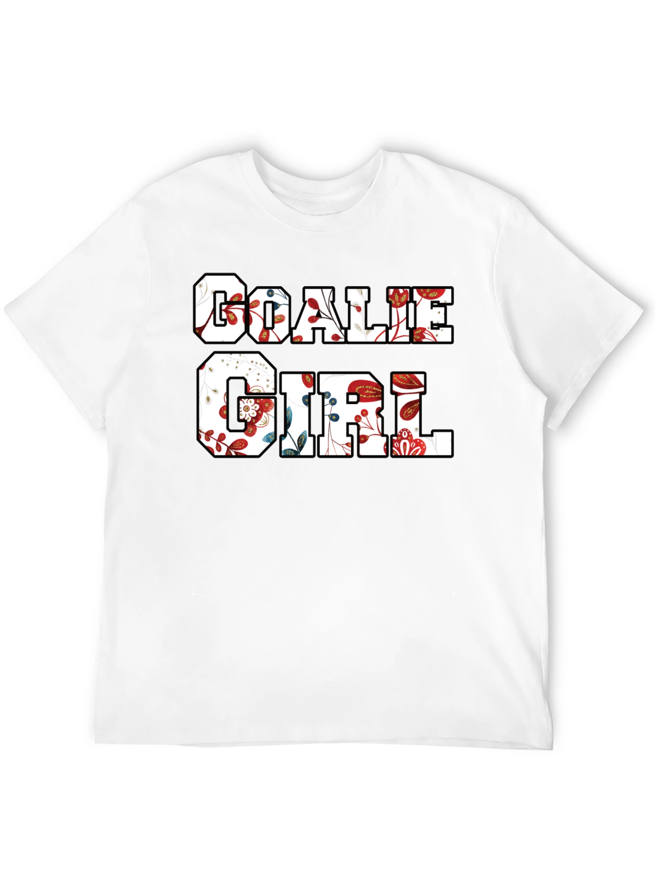 Floral Goalie Girl T-Shirt
