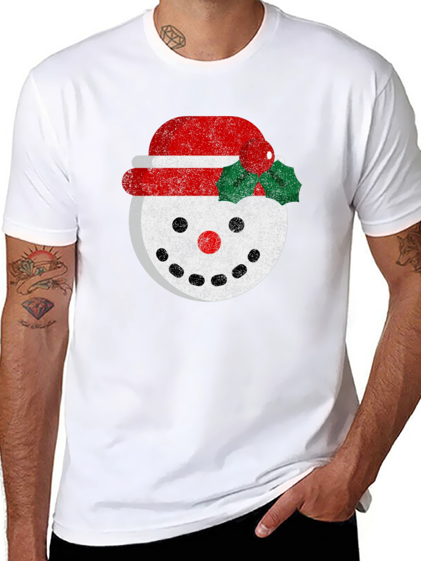 Festive Snowman Graphic Tee