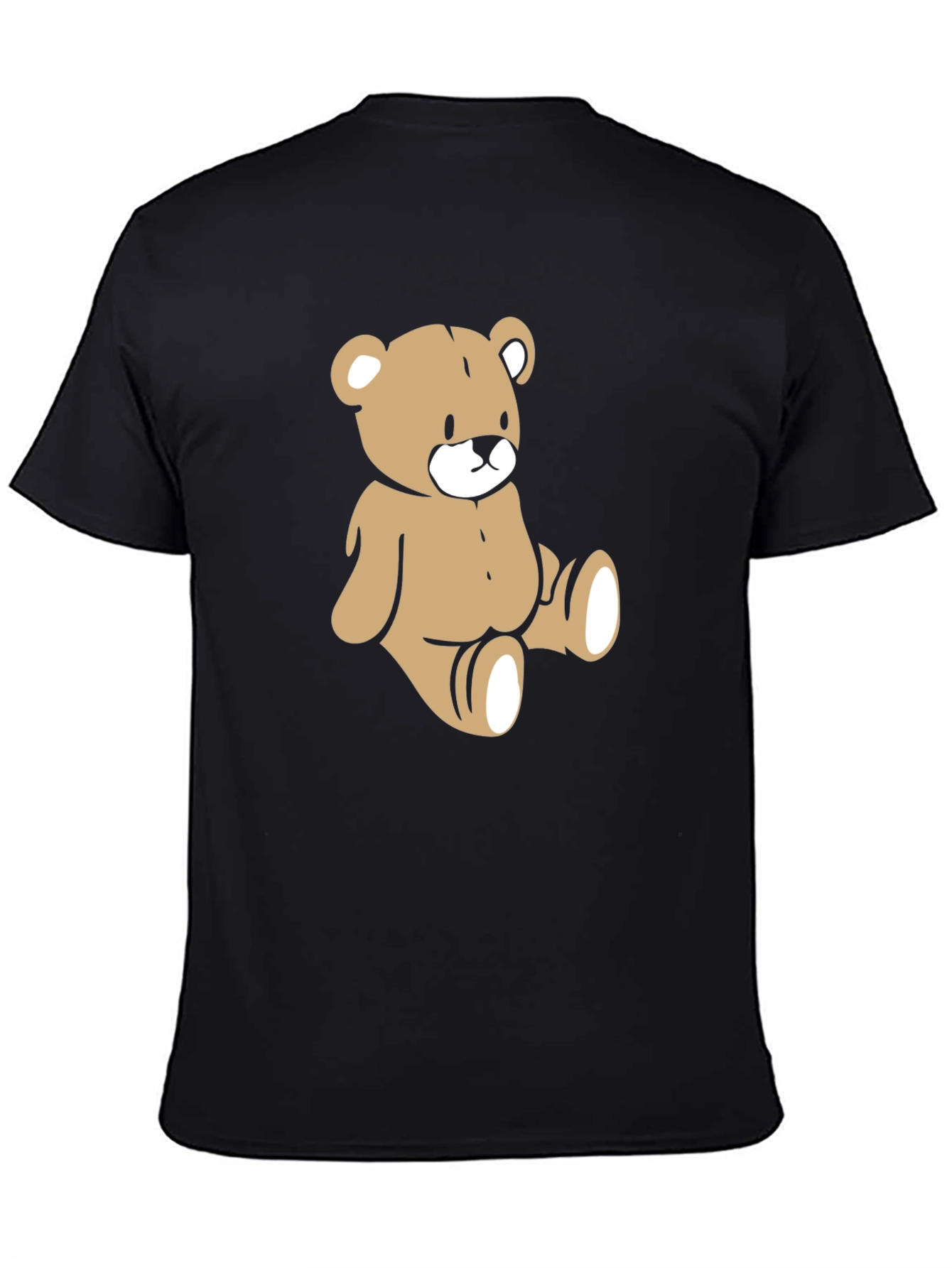 Teddy Bear Graphic Black Tee