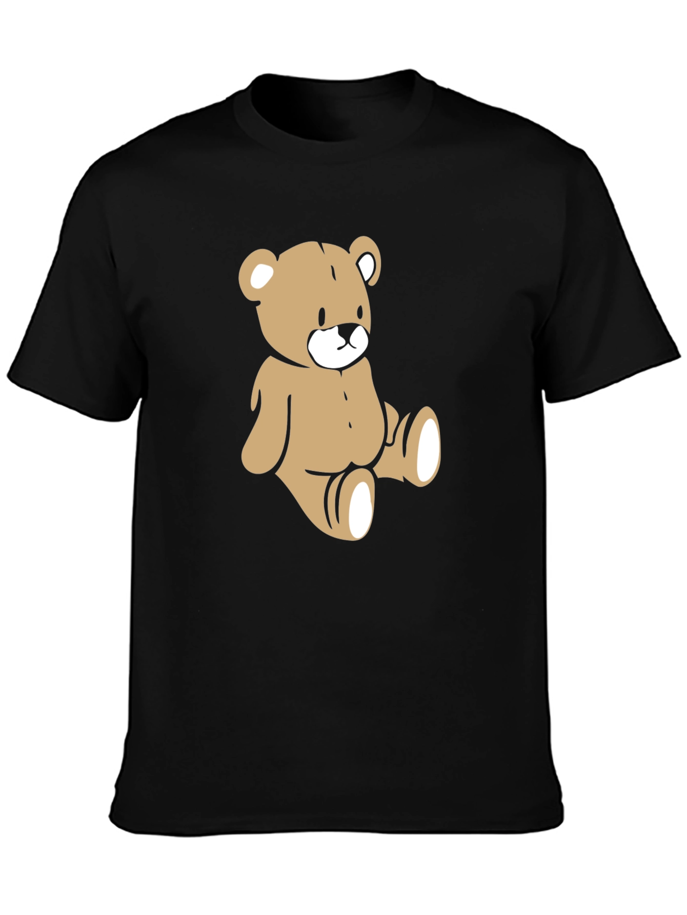 Teddy Bear Graphic Black Tee