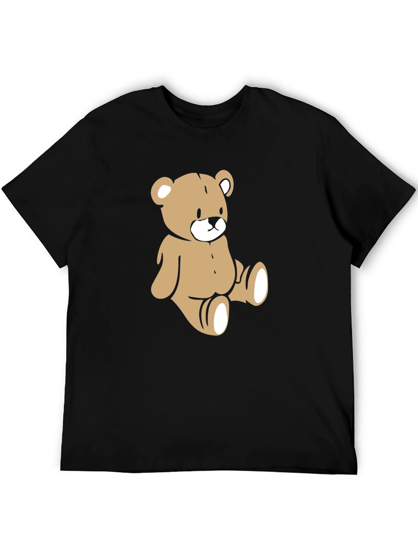 Teddy Bear Graphic Black Tee