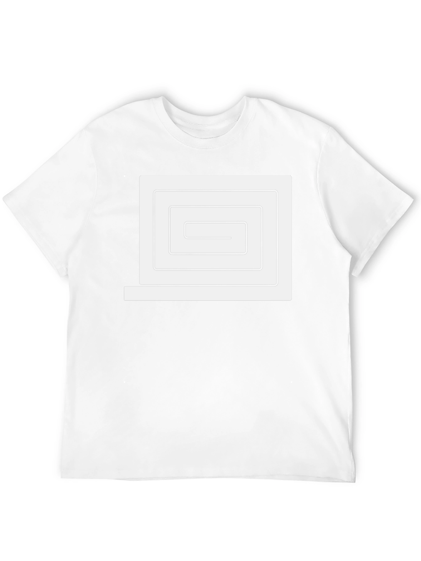 Modern Maze Graphic Tee - Black Cotton Blend