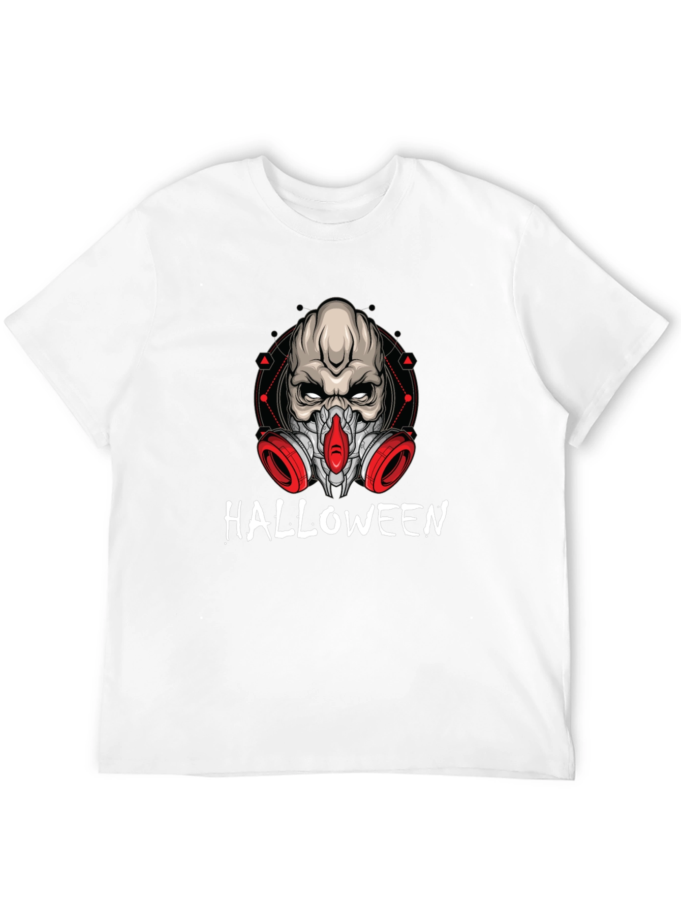 Halloween Skull Mask Graphic T-Shirt
